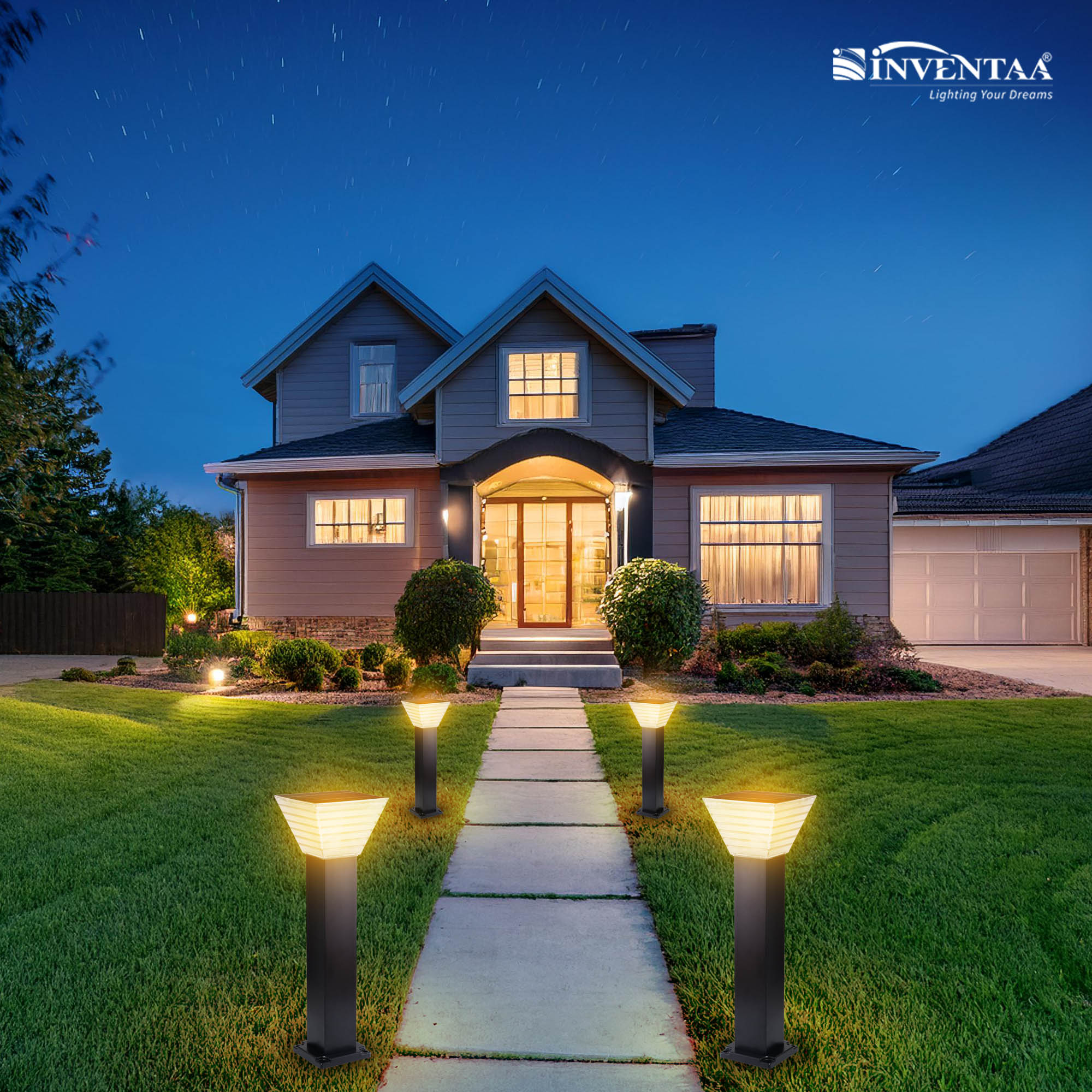 Villa Solar LED Outdoor Bollard Light