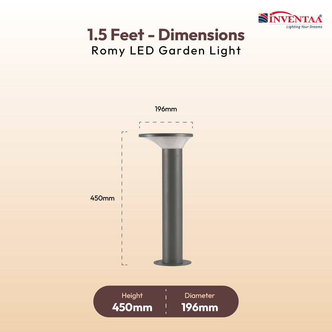 Romy LED Garden Bollard Outdoor Light – Waterproof Aluminium Pathway & Landscape Light