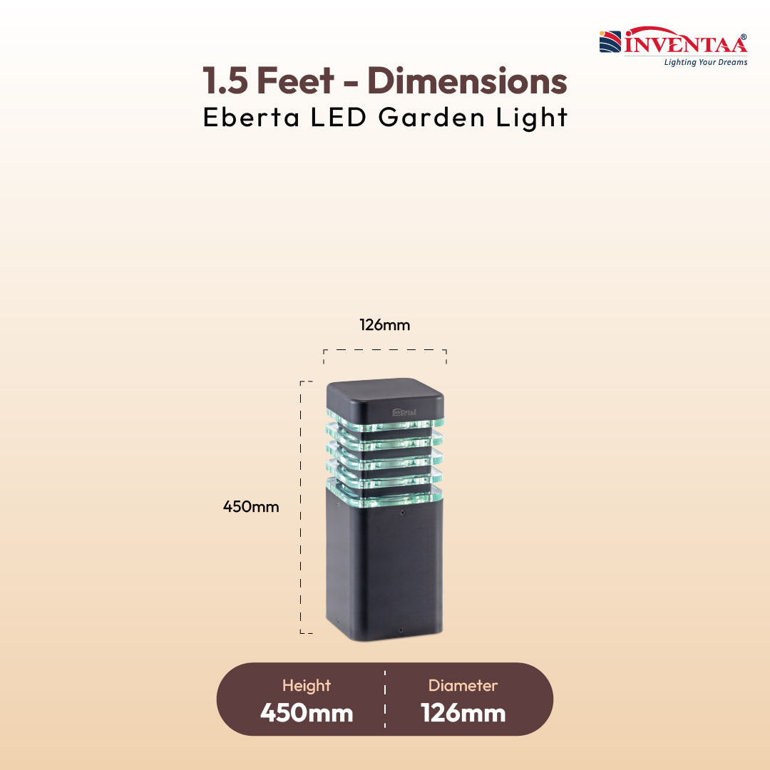 Eberta Ice Cube LED Garden Bollard Light – Waterproof Outdoor Landscape Pathway Light