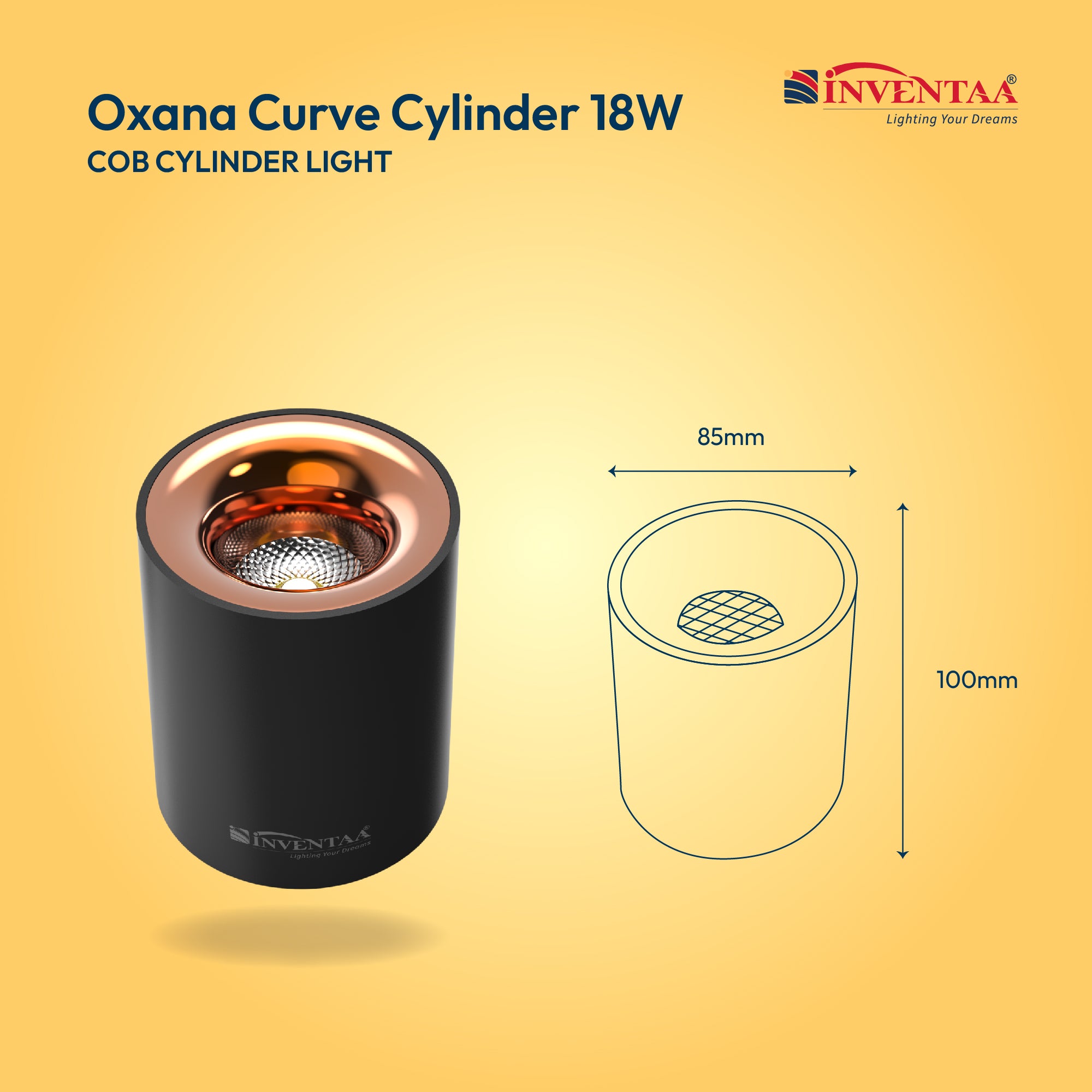 OXANA Curve cylindrical COB Surface Light