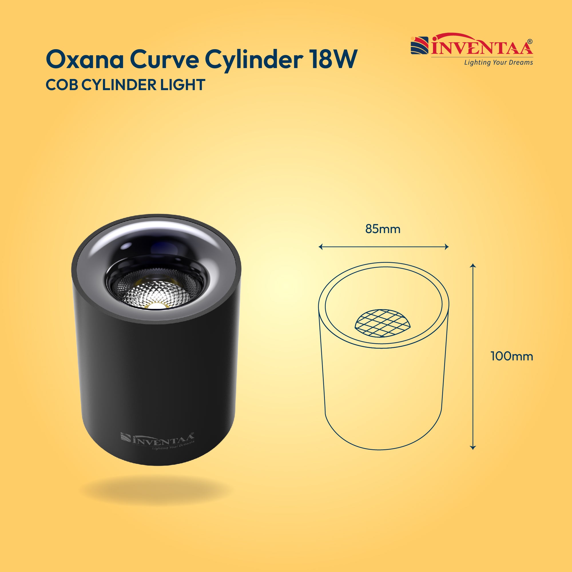 OXANA Curve cylindrical COB Surface Light