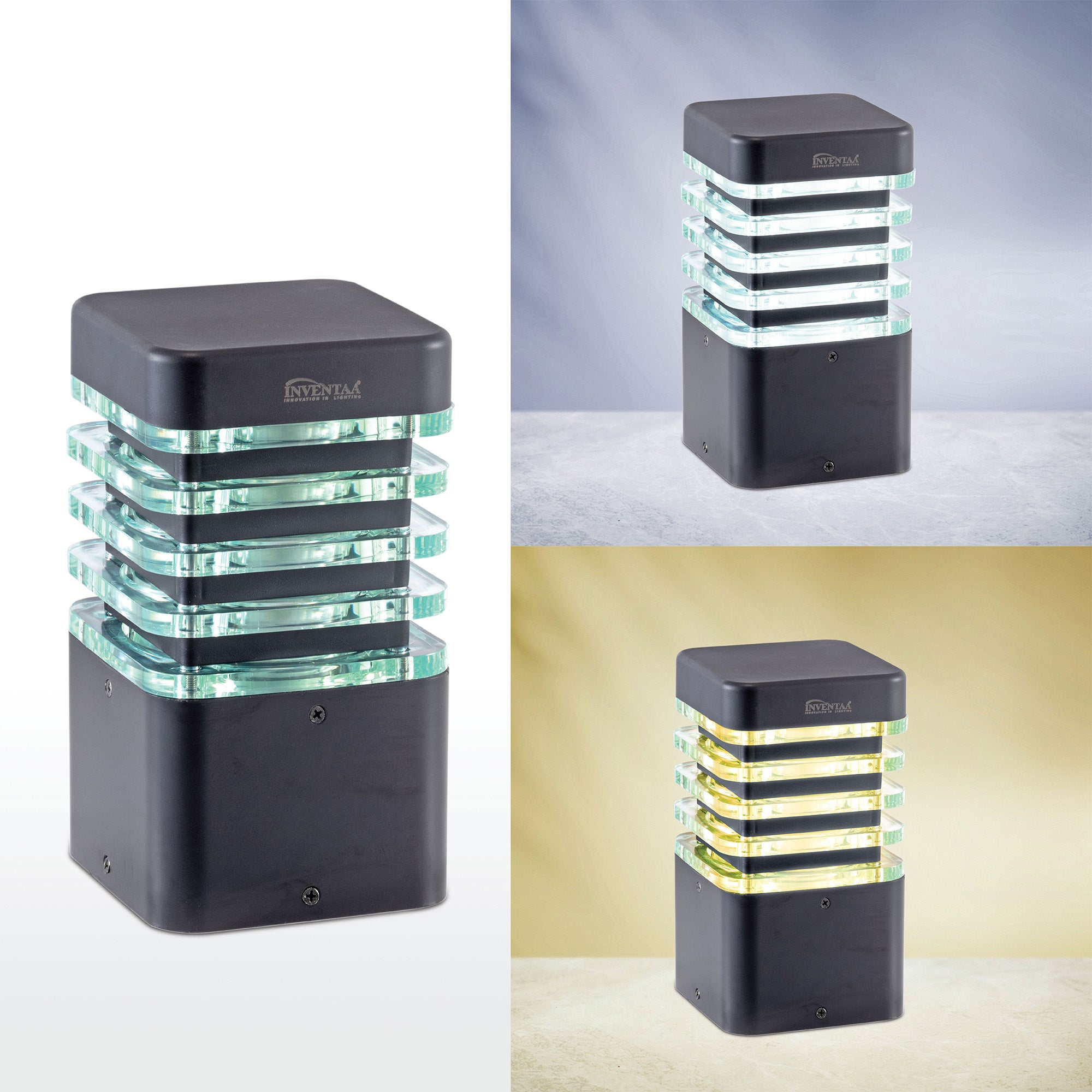 Eberta 5" 12W Outside Gate Lights - LED Square Gate Light for Modern Design