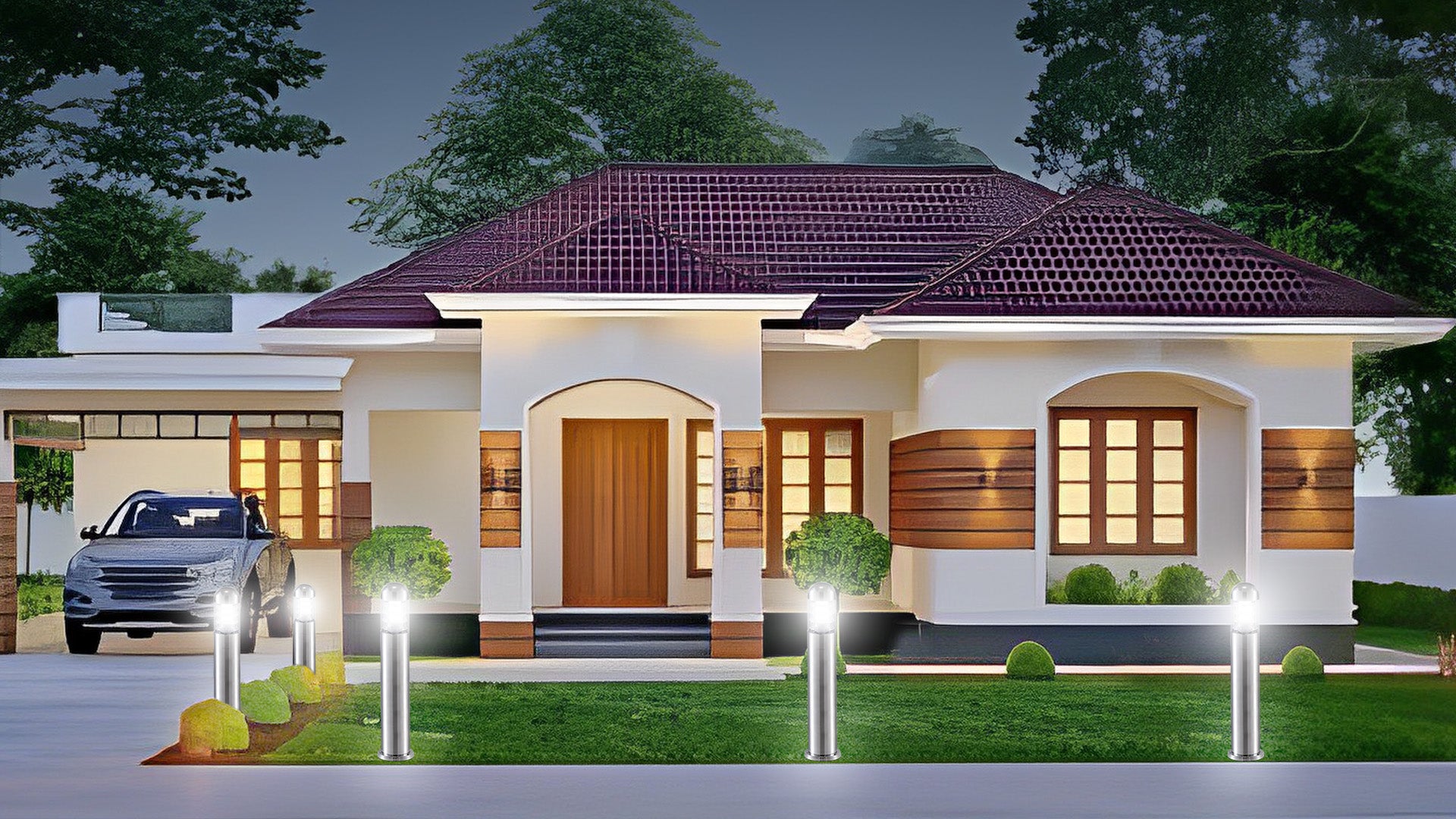 Electra LED Garden Bollard Light – Waterproof Outdoor Pathway & Landscape LED Light