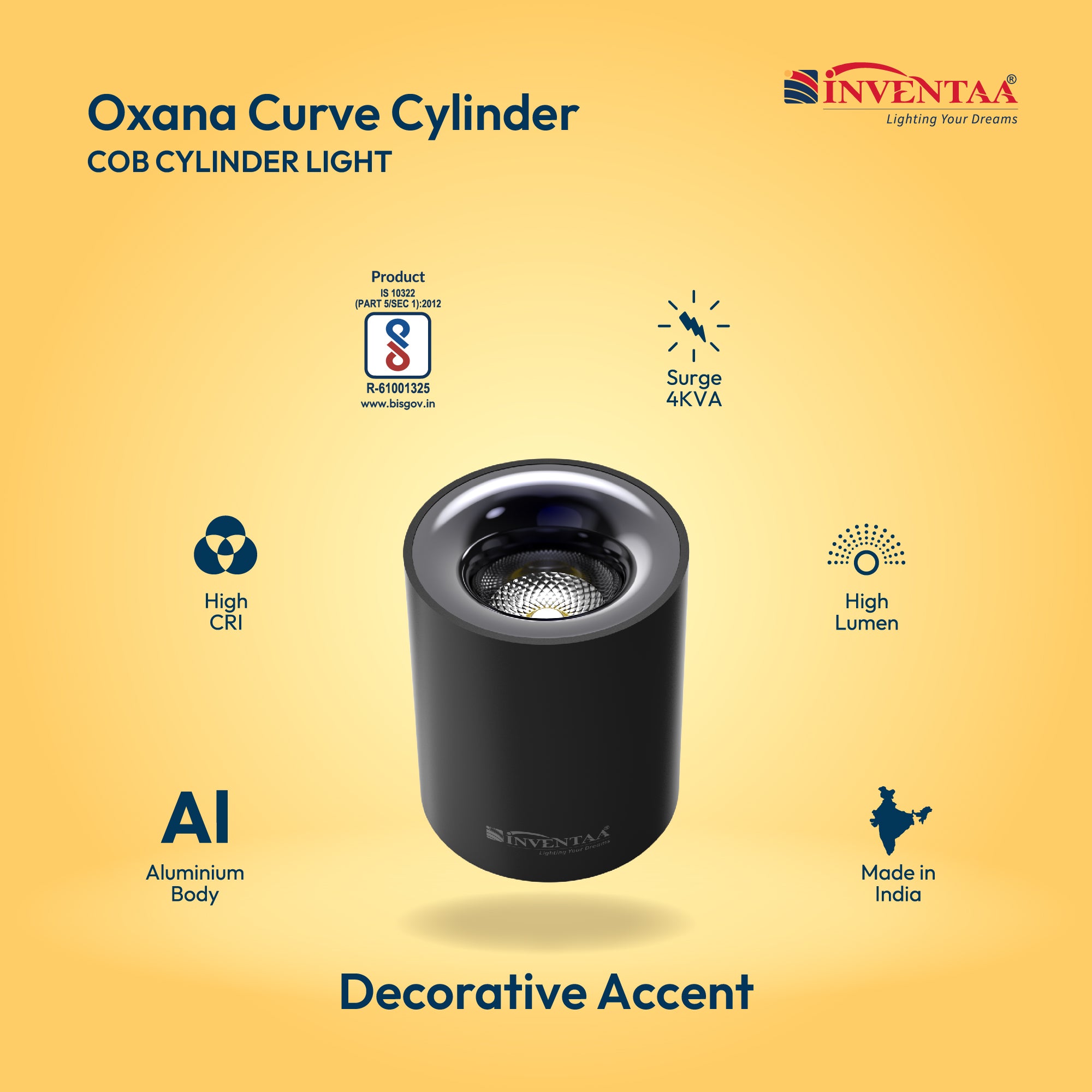 OXANA Curve cylindrical COB Surface Light