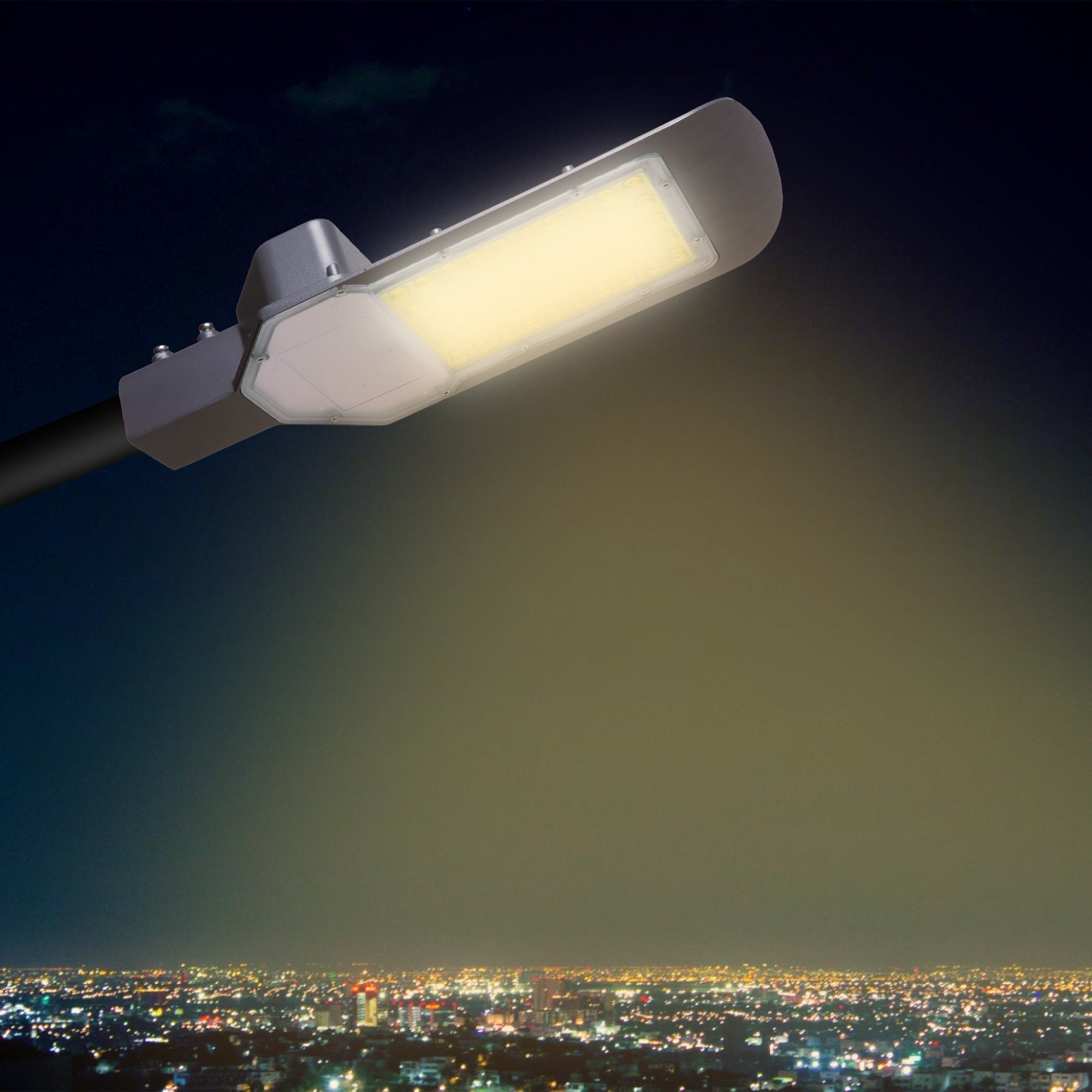 Lexa 24W led street light emitting warm white glow #watts_24w