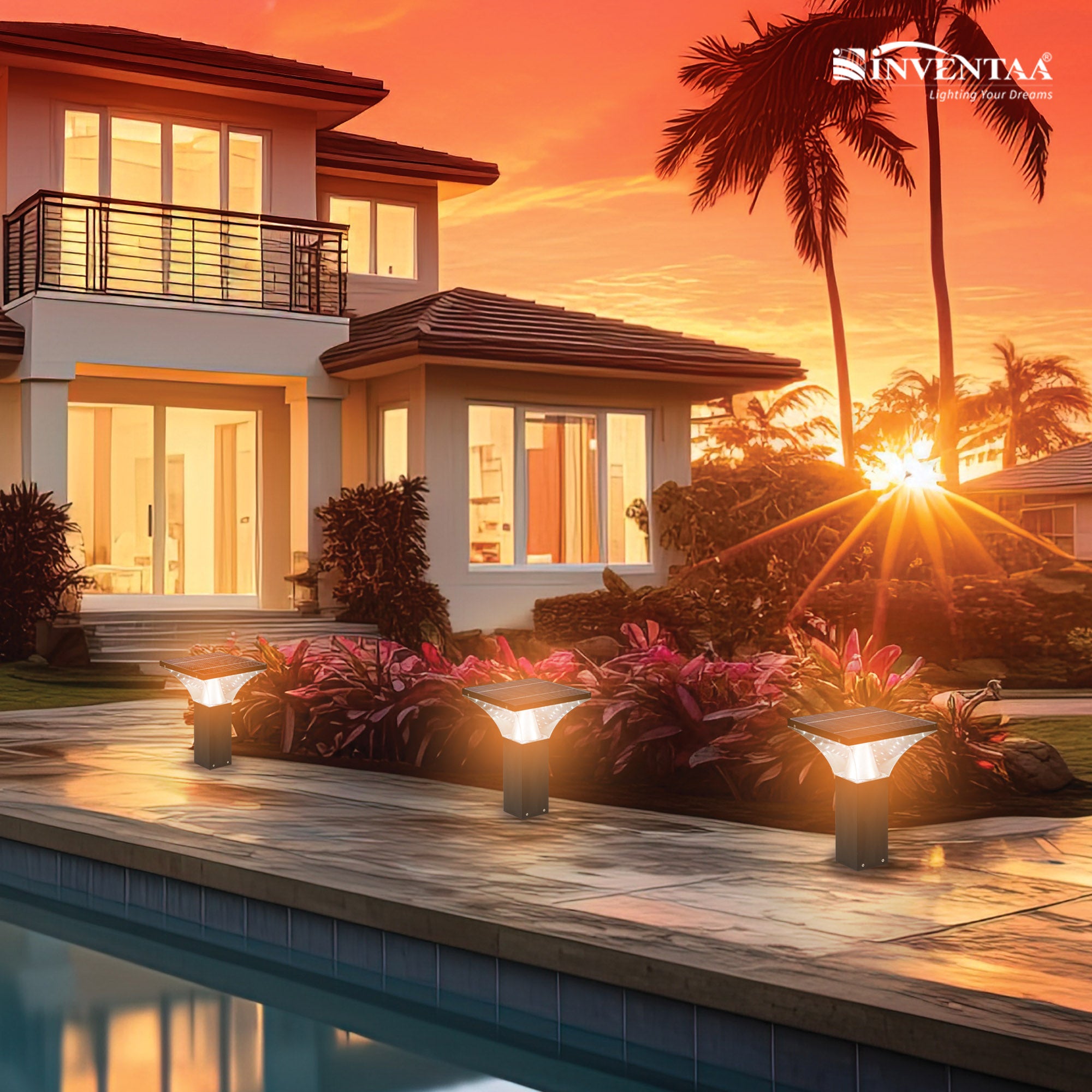 Bloom Solar LED Outdoor Bollard Light