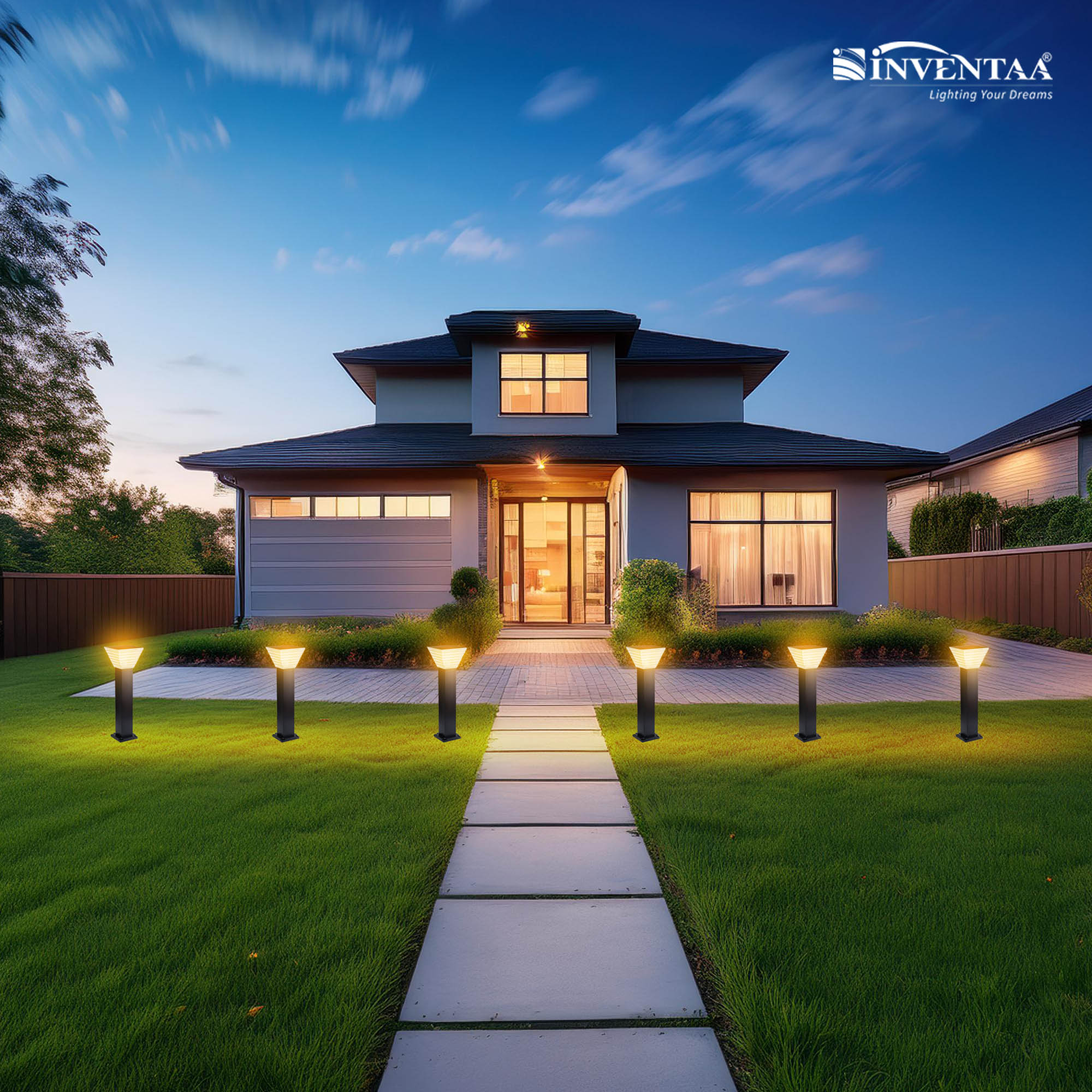 Villa Solar LED Outdoor Bollard Light
