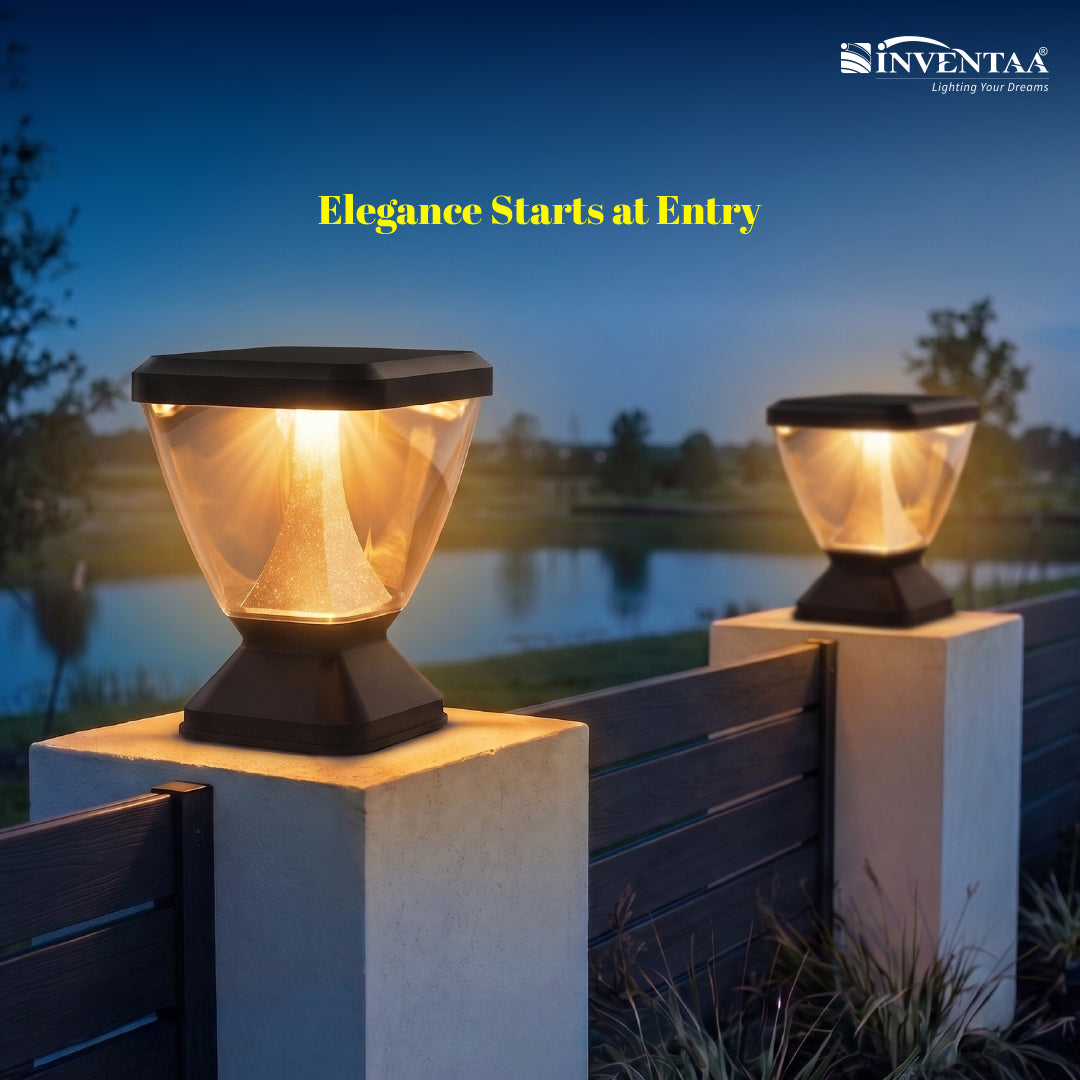 Zenia SKY 12W Outdoor Gate Pillar Light — 3-in-1 LED (Cool, Warm & Neutral) | Waterproof Post Top Wall Mount Light for Home Gate, Compound & Boundary Wall