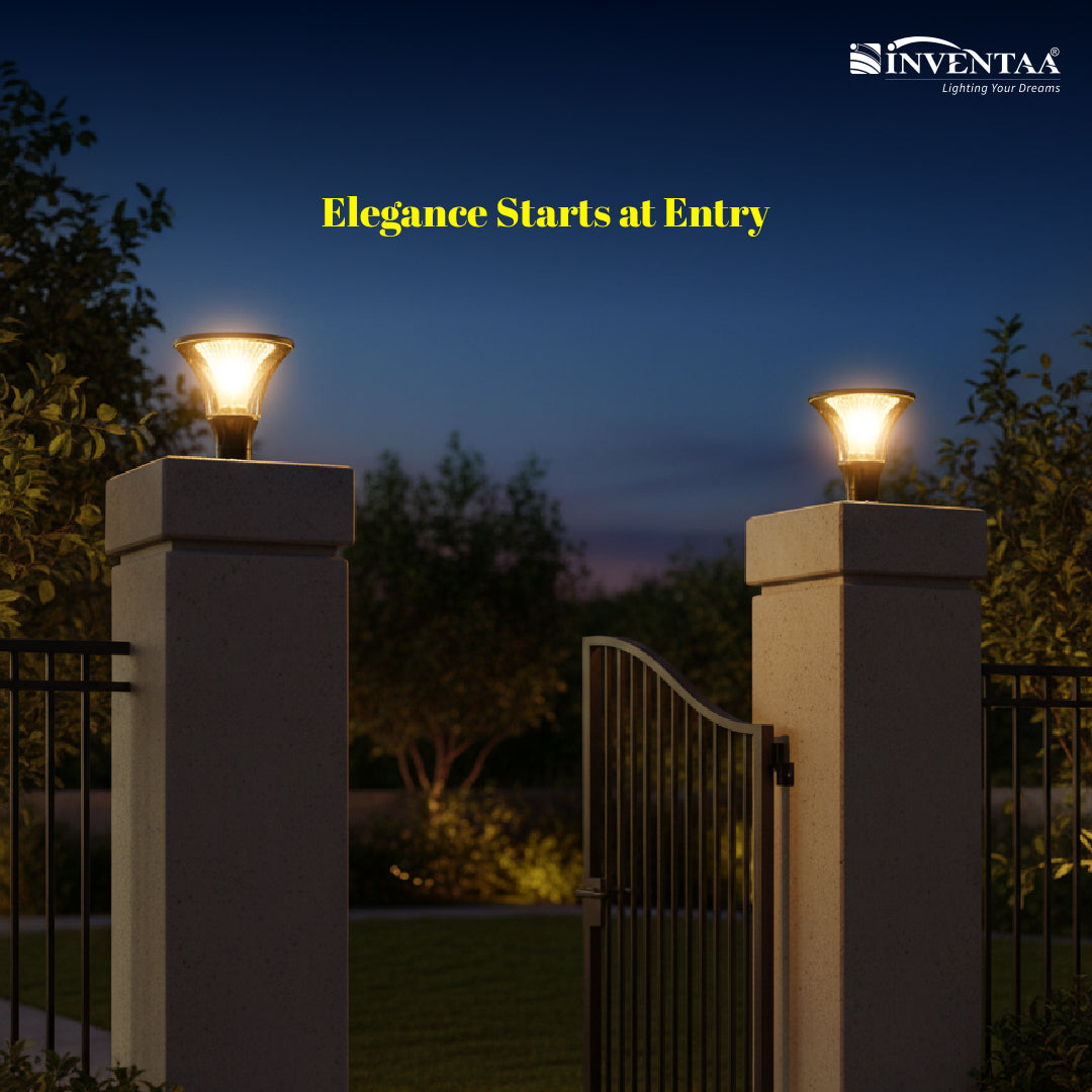 Prisma 12W Outdoor Gate Pillar Light— 3-in-1 LED (Cool,Warm and Neutral) | Waterproof Post Top Wall Mount Light for Home Gate, Compound & Boundary Wall