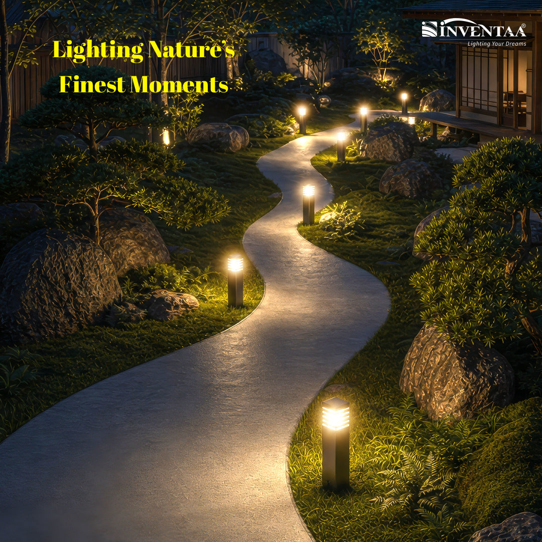Eberta 3 in 1 LED Bollard Light – INVENTAA Garden Lighting