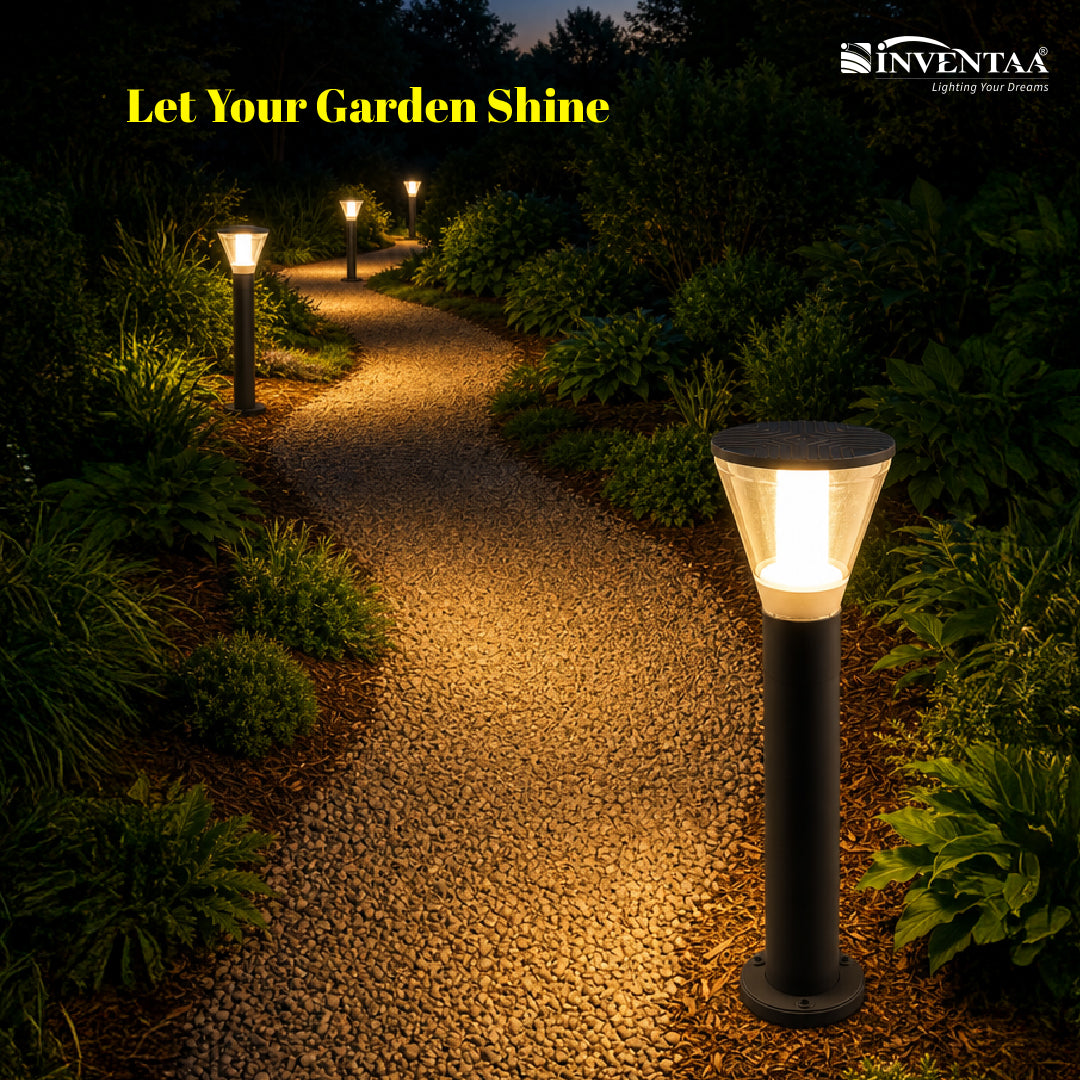 Olivia Stem 3 in 1  LED Bollard Light - INVENTAA Garden Lights