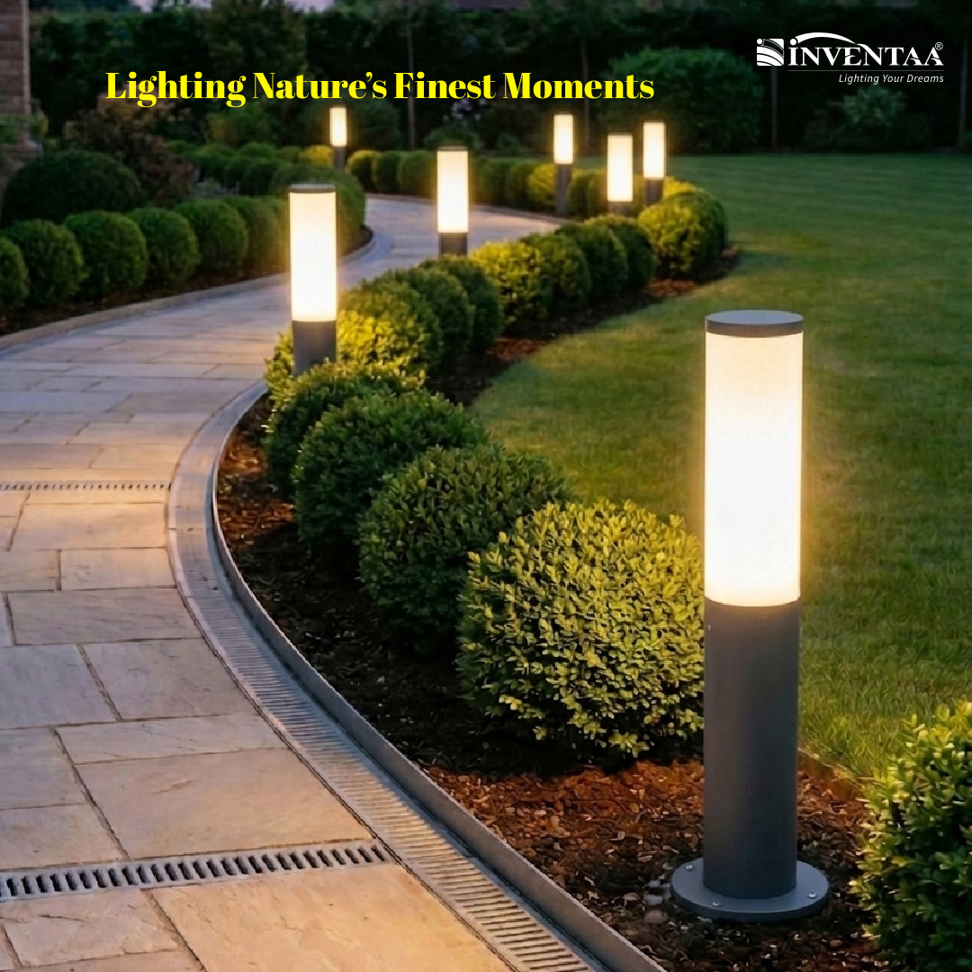 Outdoor LED bollard light with aluminum body for garden pathway lighting