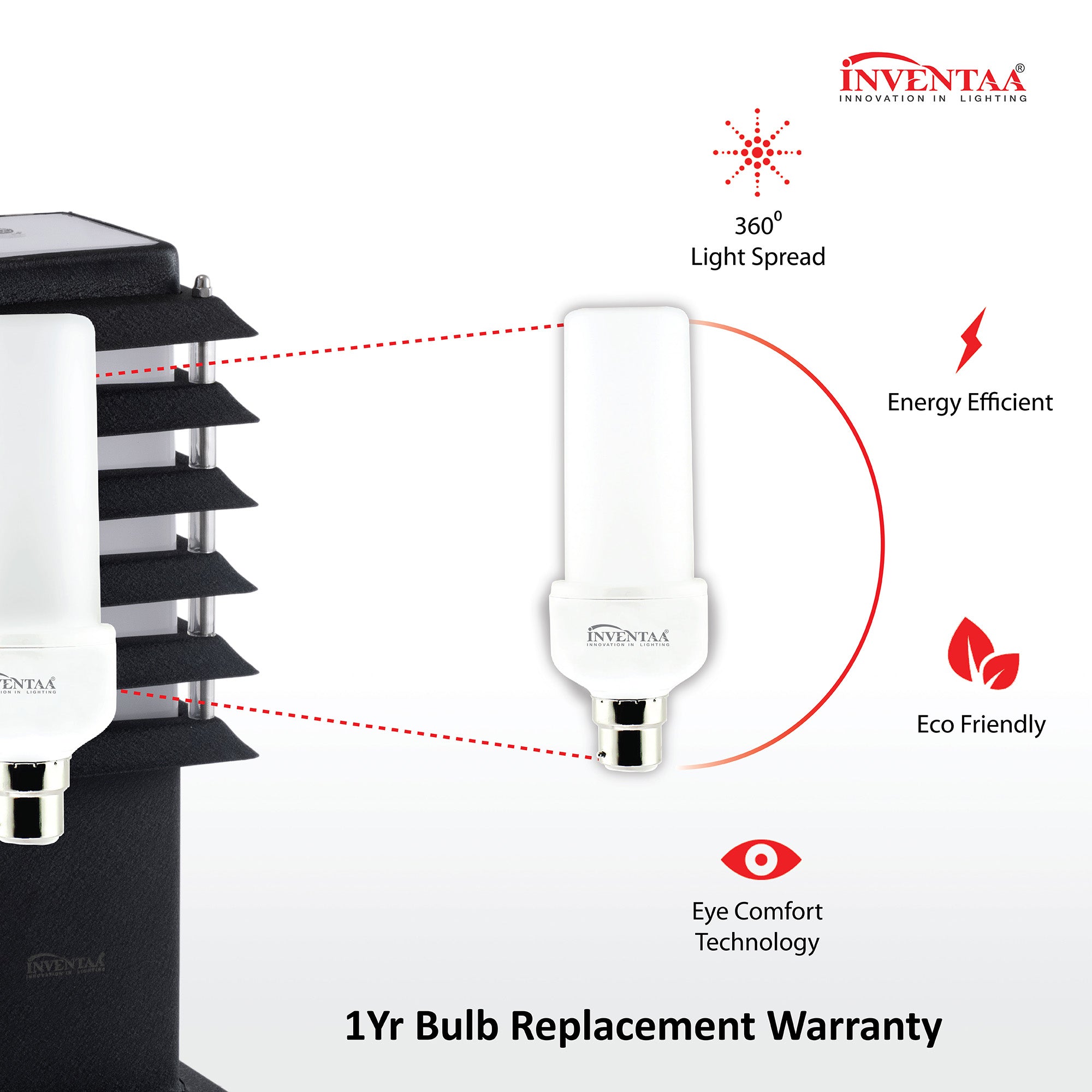 Enery efficient bulb options of Riya 1 feet led garden bollard light #size_1 feet