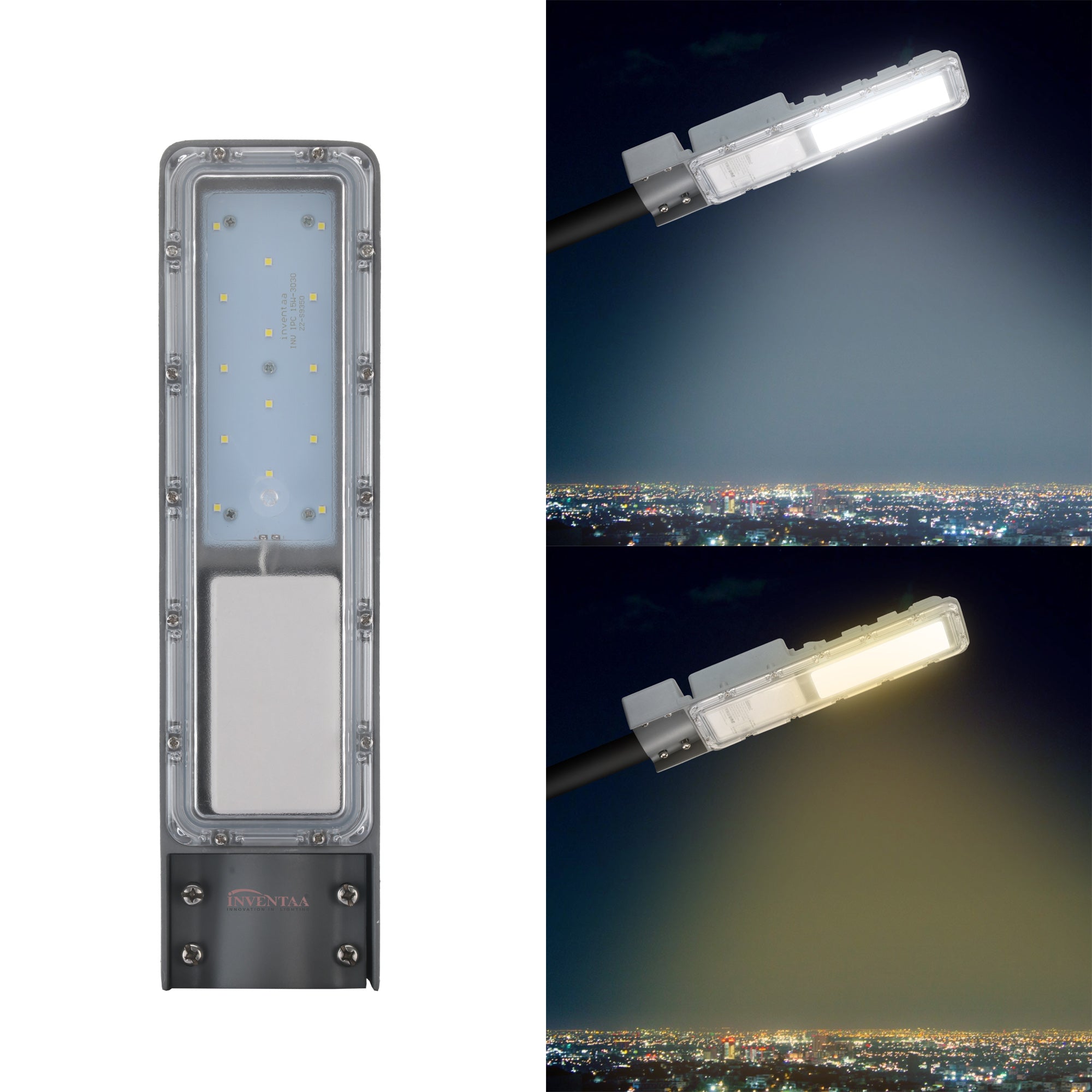 Cool and warm lighting comparison of Veeta led street path light