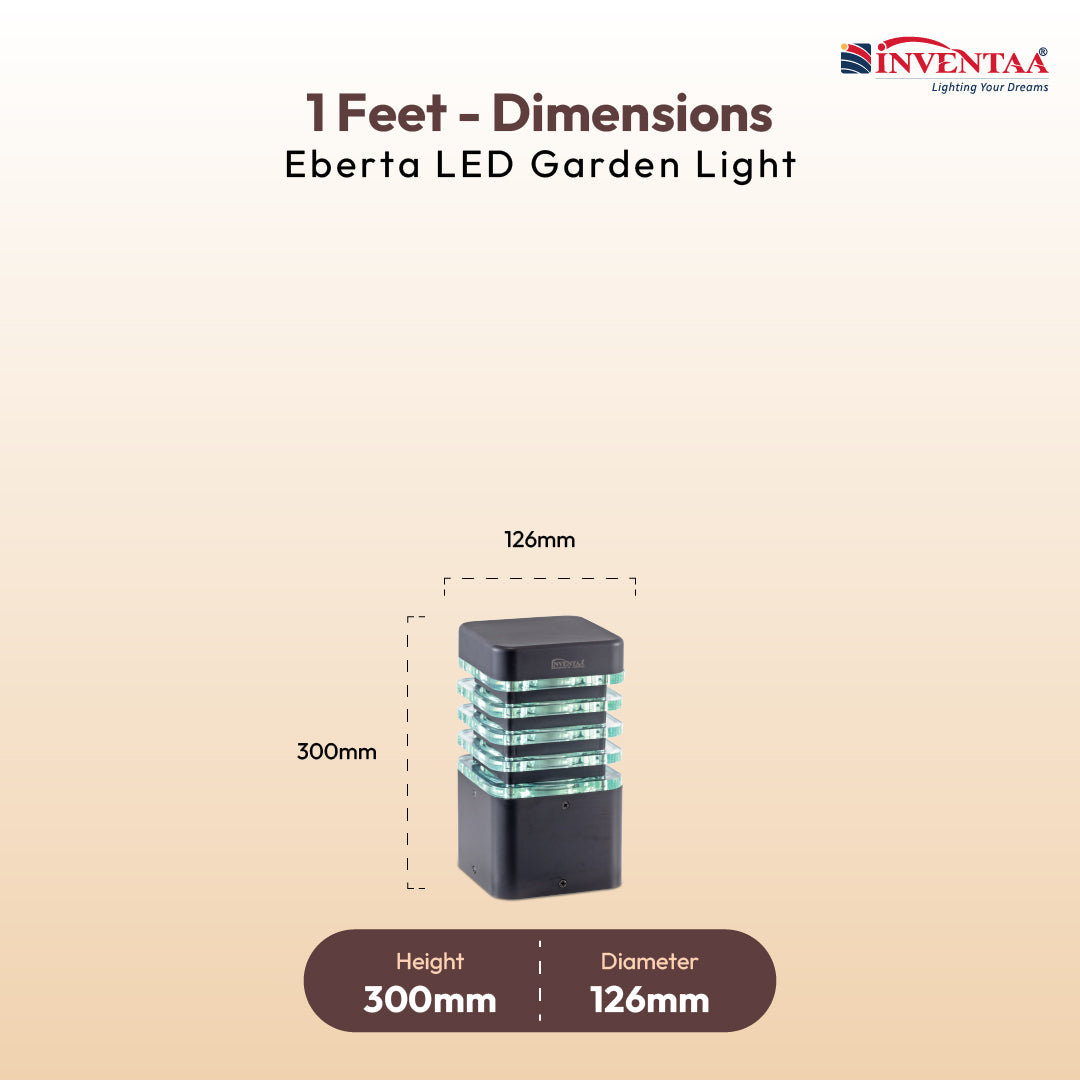 Eberta Ice Cube LED Garden Bollard Light – Waterproof Outdoor Landscape Pathway Light