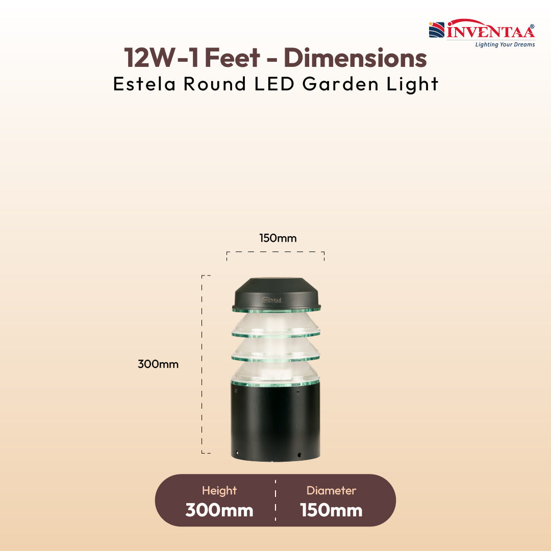 Estela 12W Ice Cube Post Top LED Gate Lamp Light
