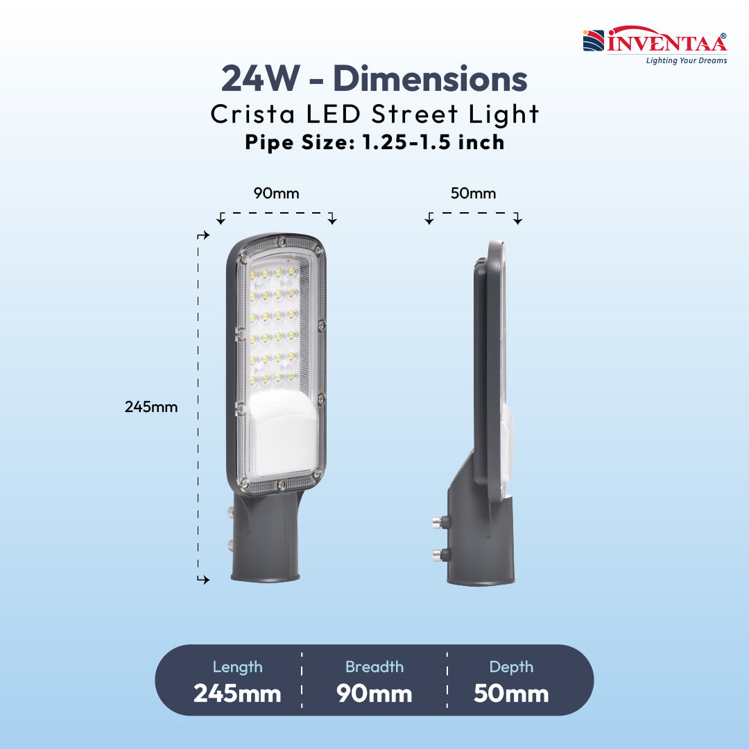 CRISTA LED Street Light –| IP66 Aluminium Body