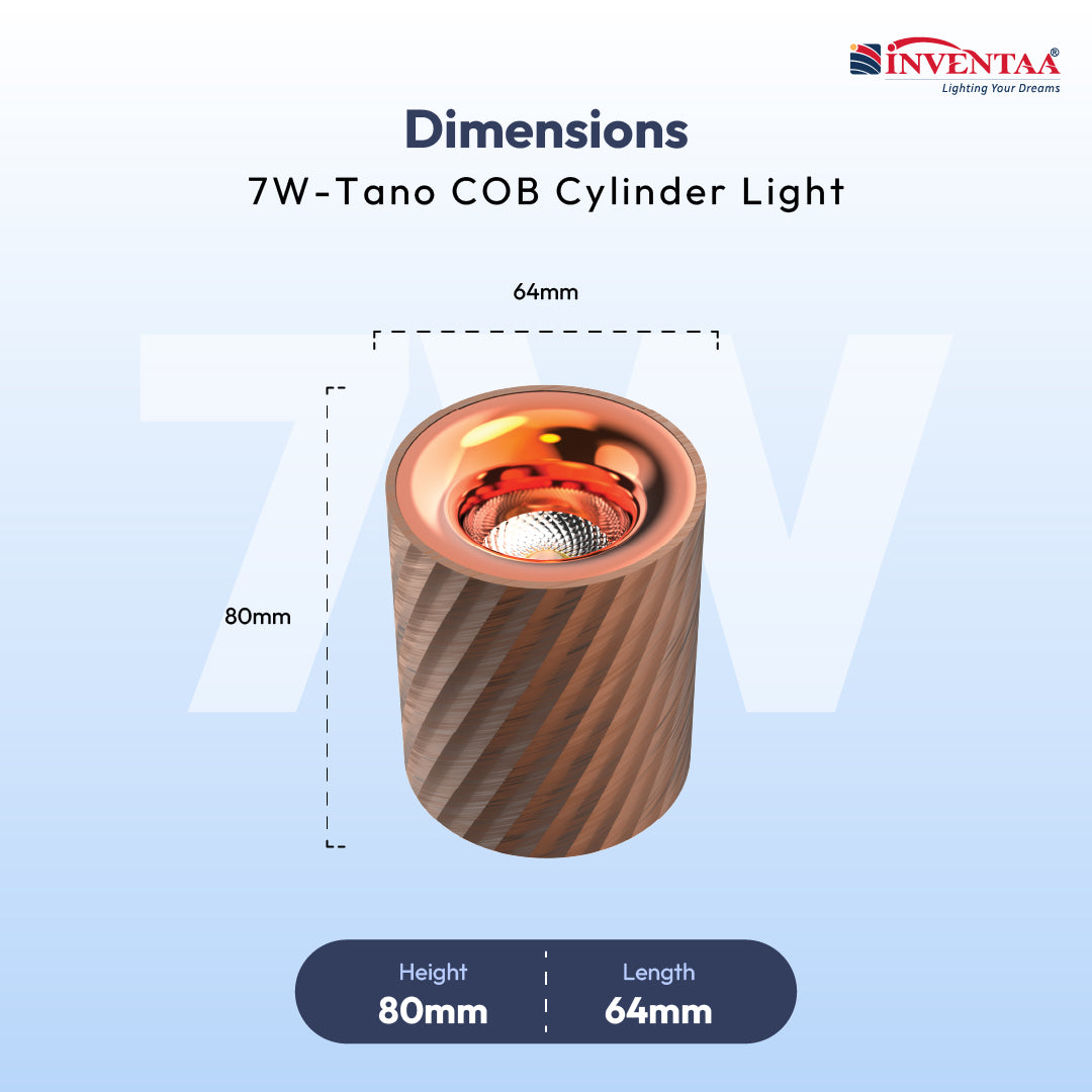 OXANA Tano cylindrical COB Surface Light