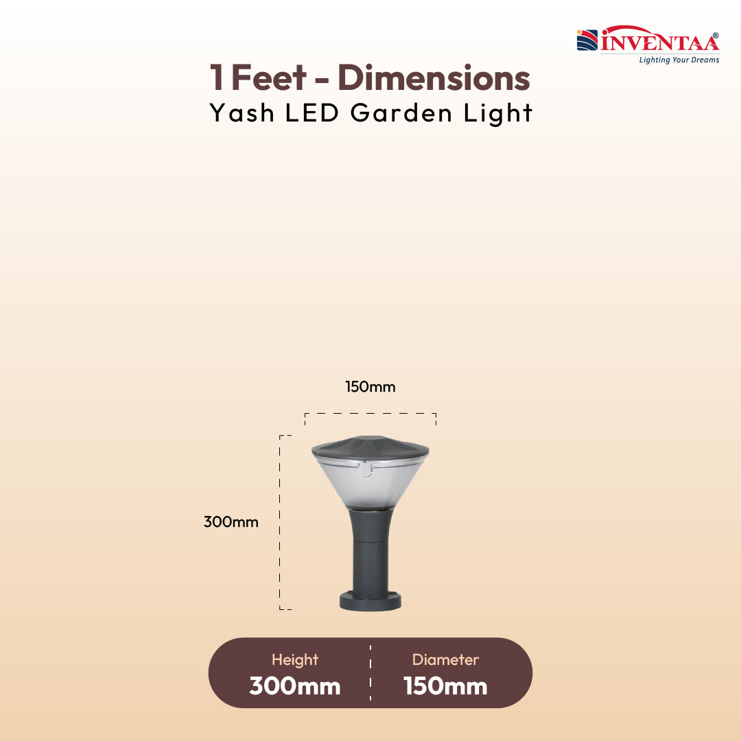 Yash LED Garden Light – Waterproof Outdoor Garden Light for Pathways & Landscapes