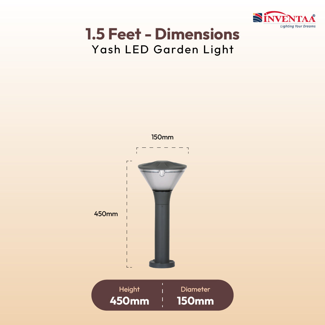 Yash LED Garden Light – Waterproof Outdoor Garden Light for Pathways & Landscapes