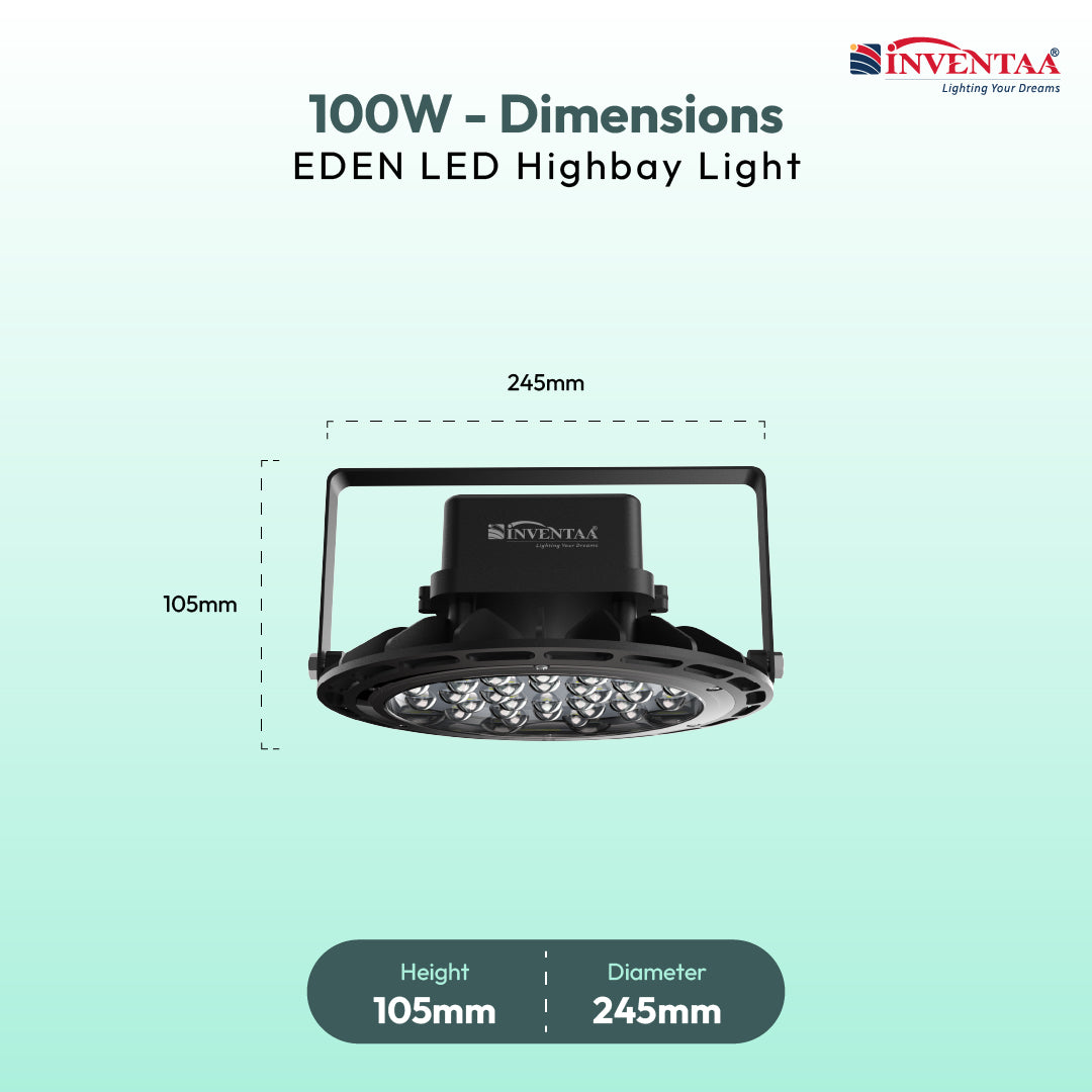 INVENTAA Eden - UFO High Bay LED Light High Bay LED Lights for Warehouses, Factories & Workshops