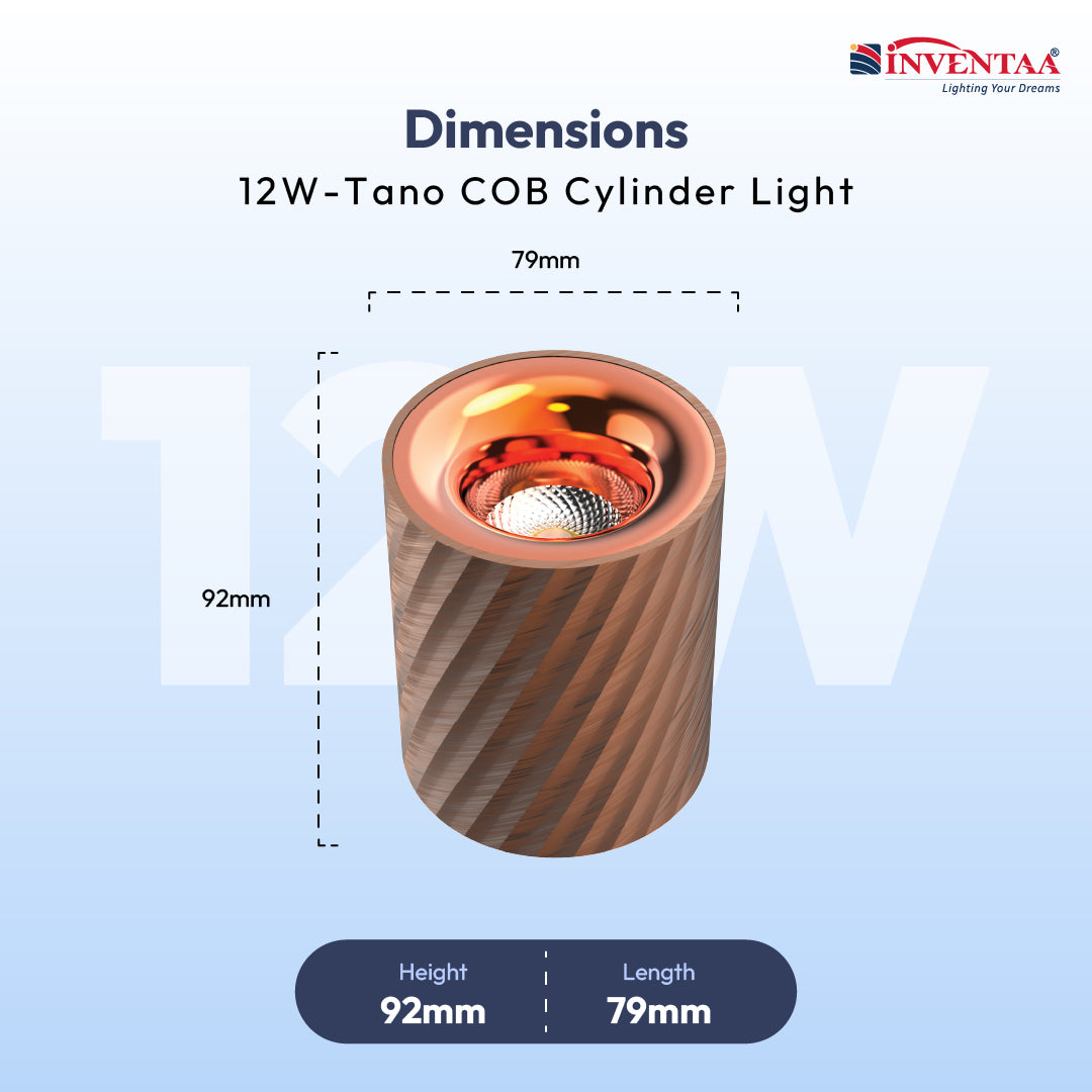 OXANA Tano cylindrical COB Surface Light