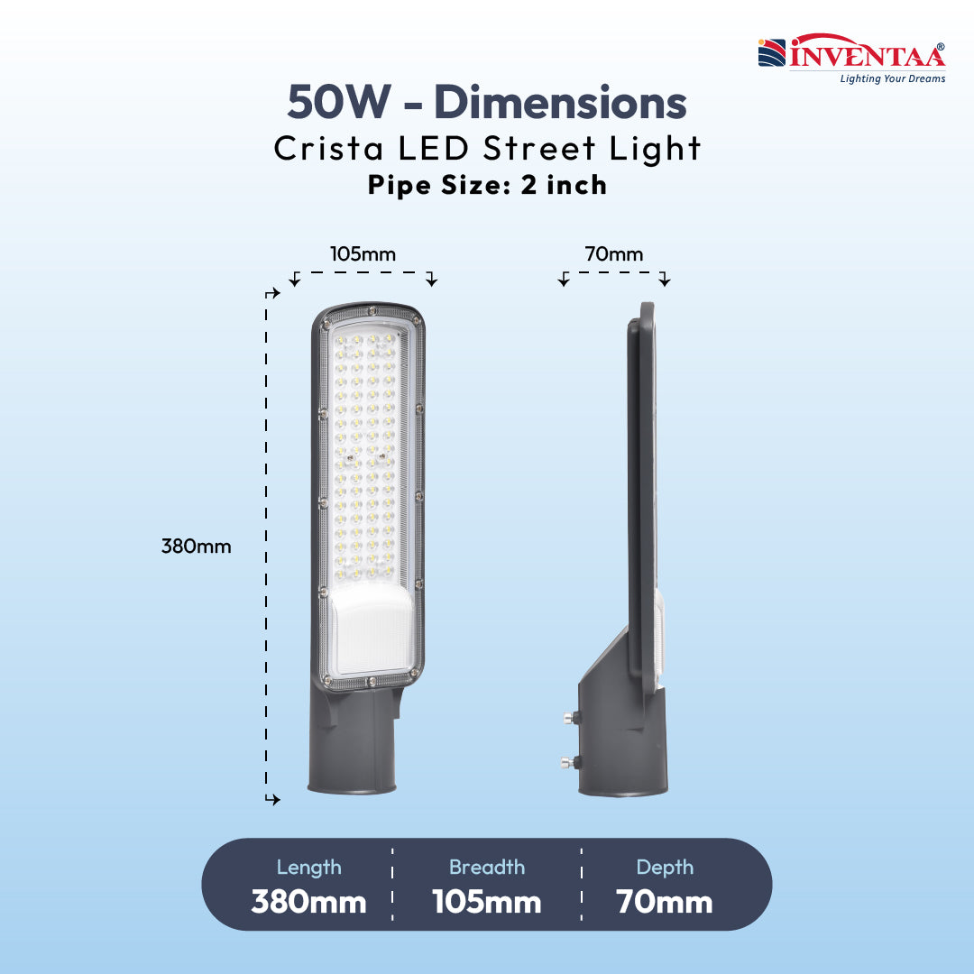 CRISTA LED Street Light –| IP66 Aluminium Body