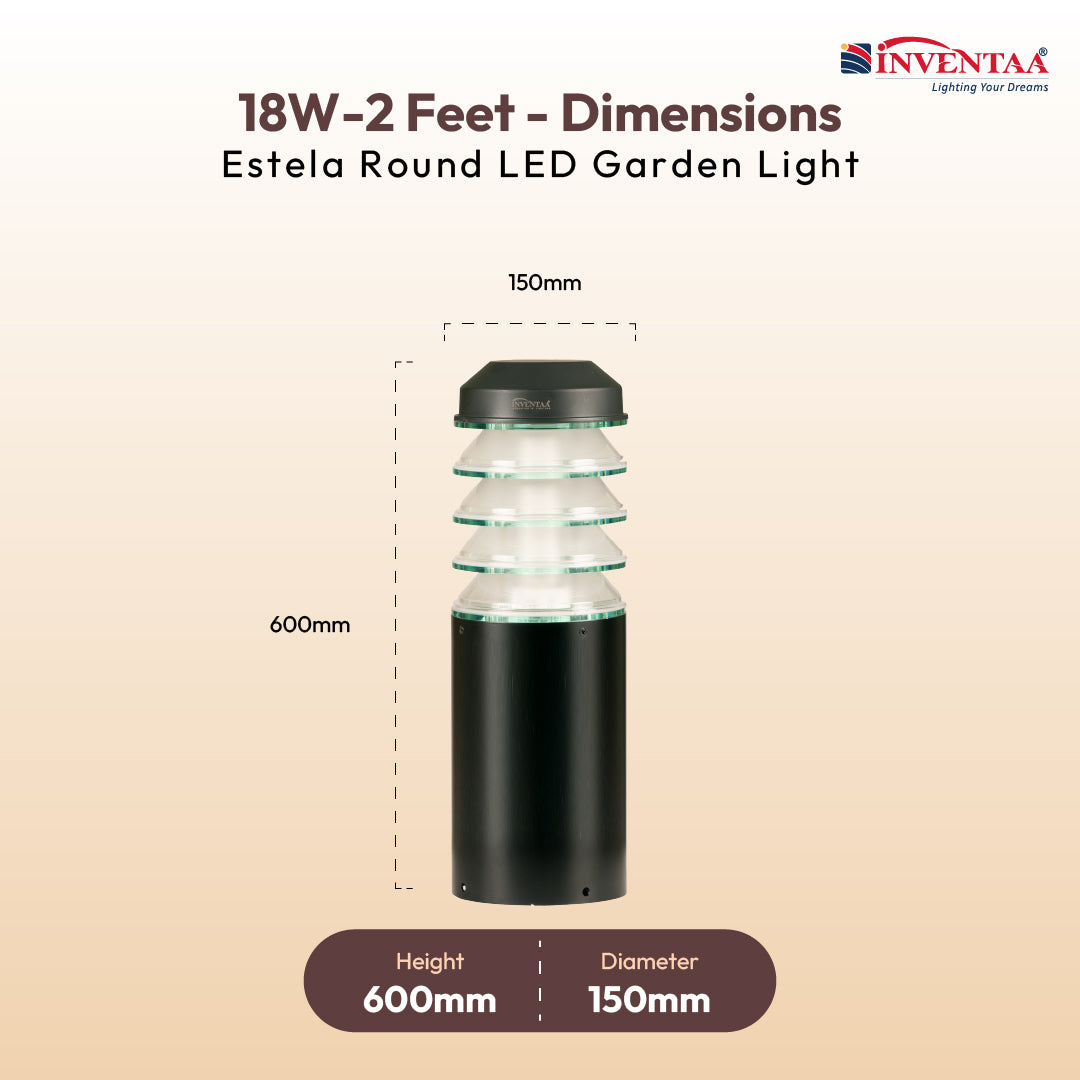 Estela 12W Ice Cube Post Top LED Gate Lamp Light
