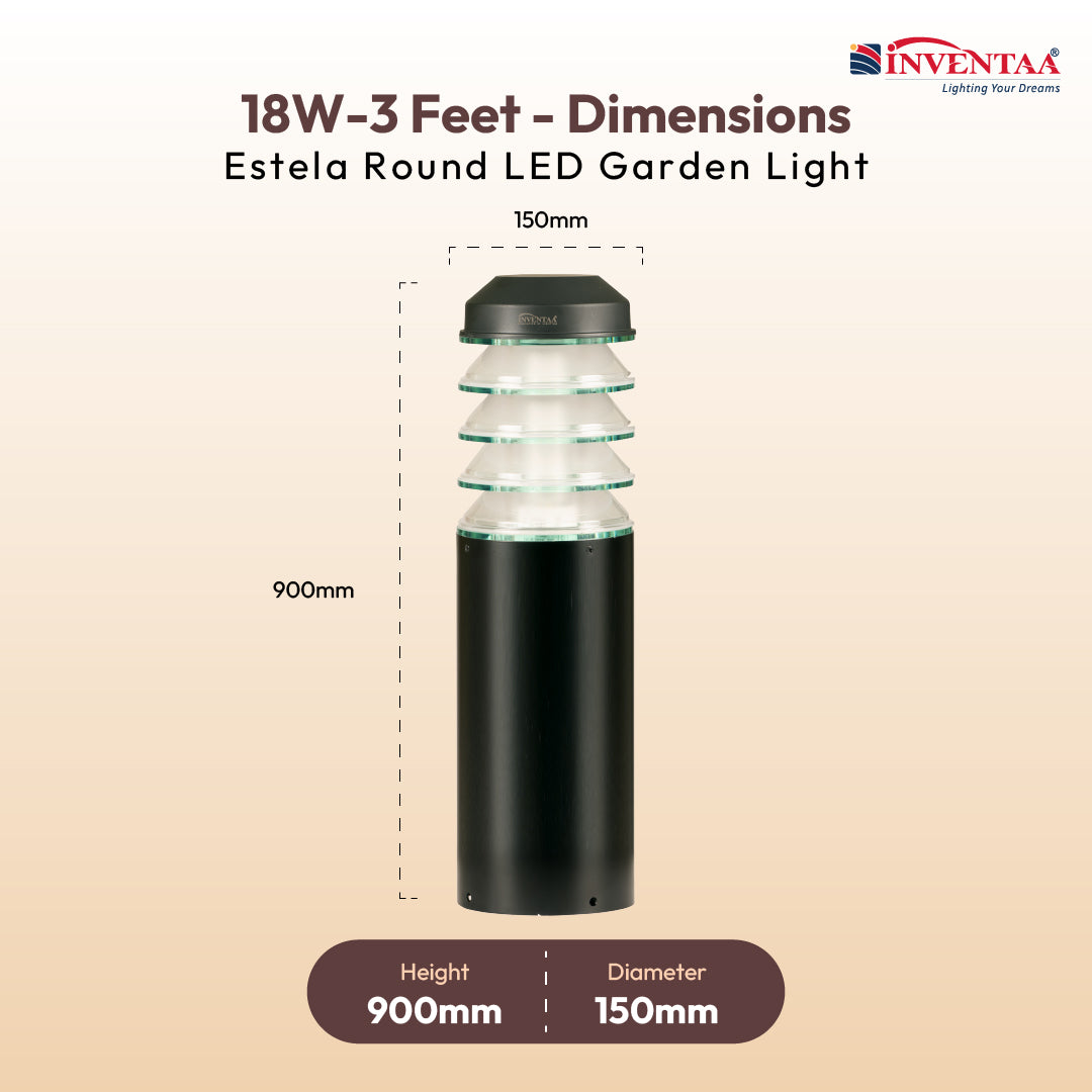 Estela 12W Ice Cube Post Top LED Gate Lamp Light