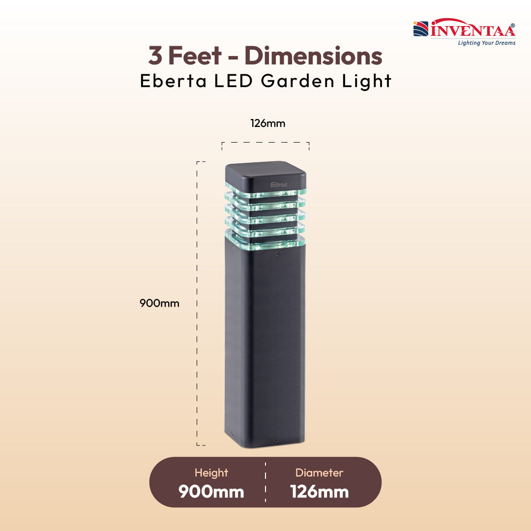 Eberta 3 in 1 LED Bollard Light – INVENTAA Garden Lighting