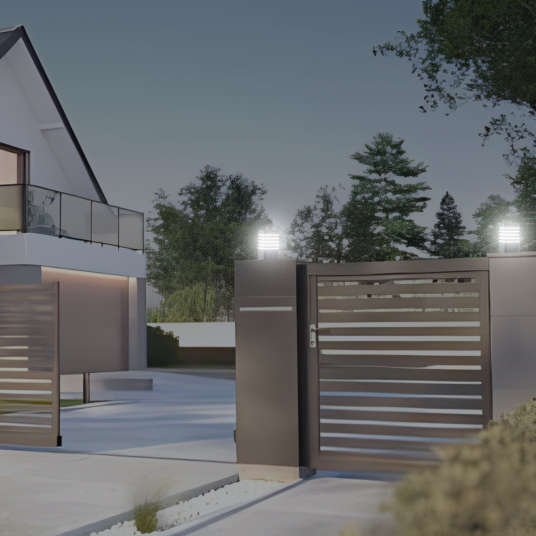 Eberta 5" 12W Outside Gate Lights - LED Square Gate Light for Modern Design