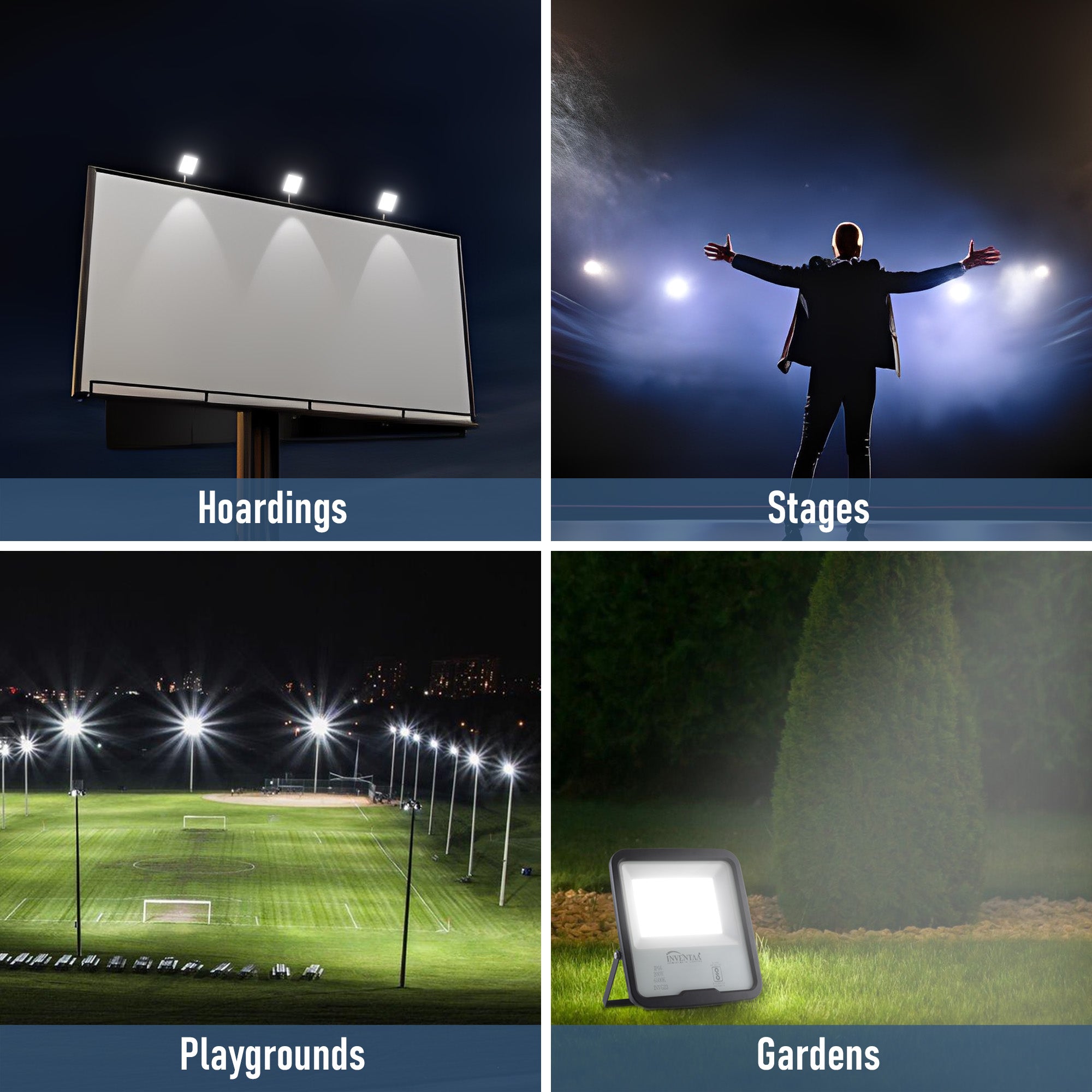 Fabra 50W led focus light installed on hoadrdings, stage focus, playgrounds and garden pathway #watts_50w