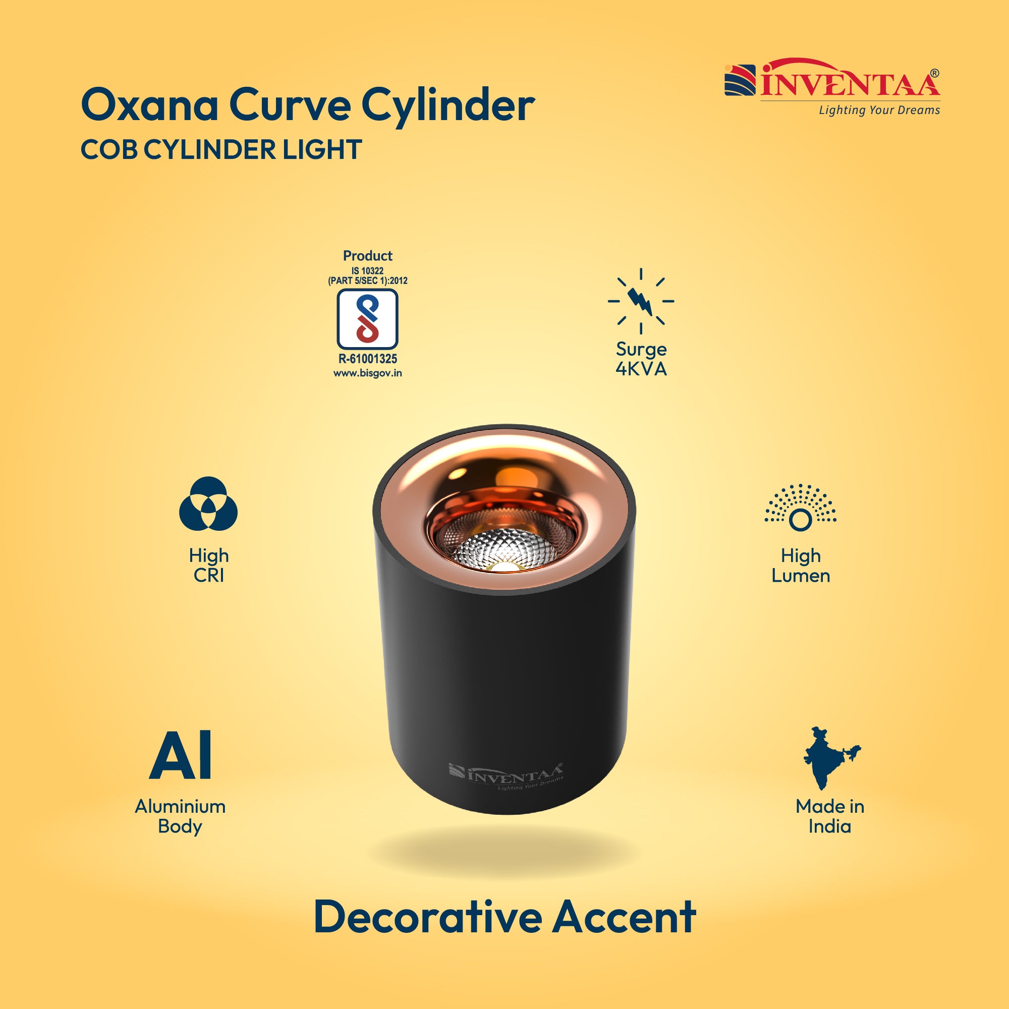 OXANA Curve cylindrical COB Surface Light