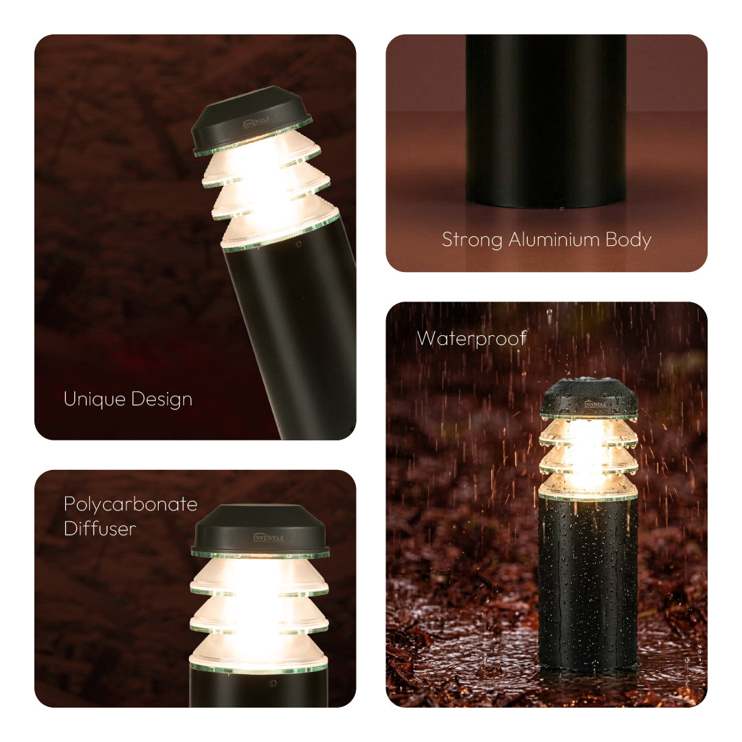 Estela 12W Ice Cube Post Top LED Gate Lamp Light