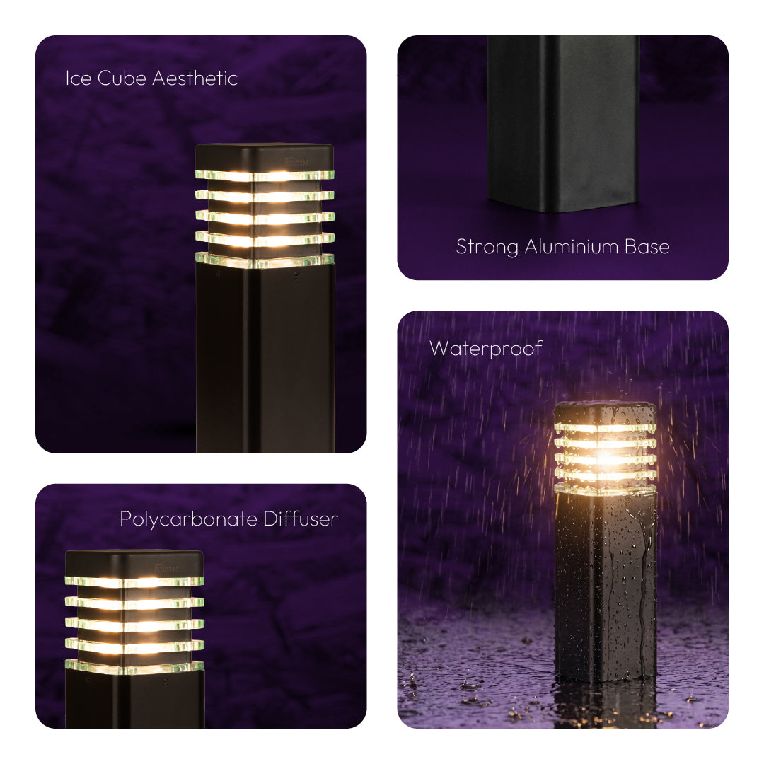 Eberta 3 in 1 LED Bollard Light – INVENTAA Garden Lighting