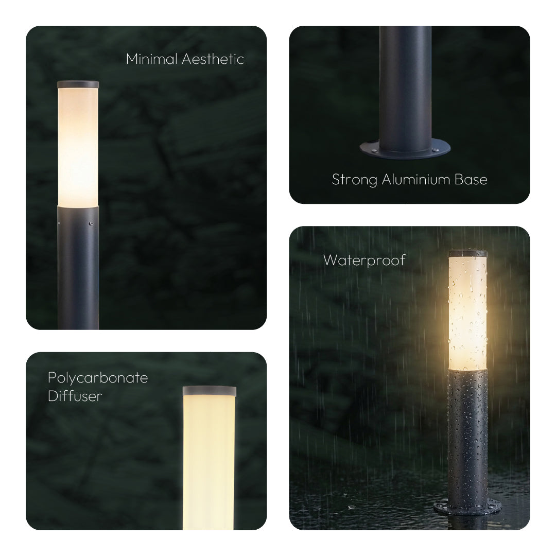 Reva LED Garden Bollard Outdoor Light – Waterproof Aluminium Bollard Lights