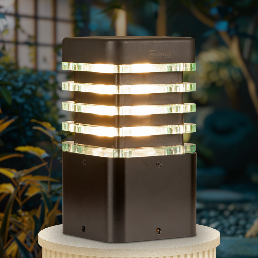 Eberta 5" 12W Outside Gate Lights - LED Square Gate Light for Modern Design