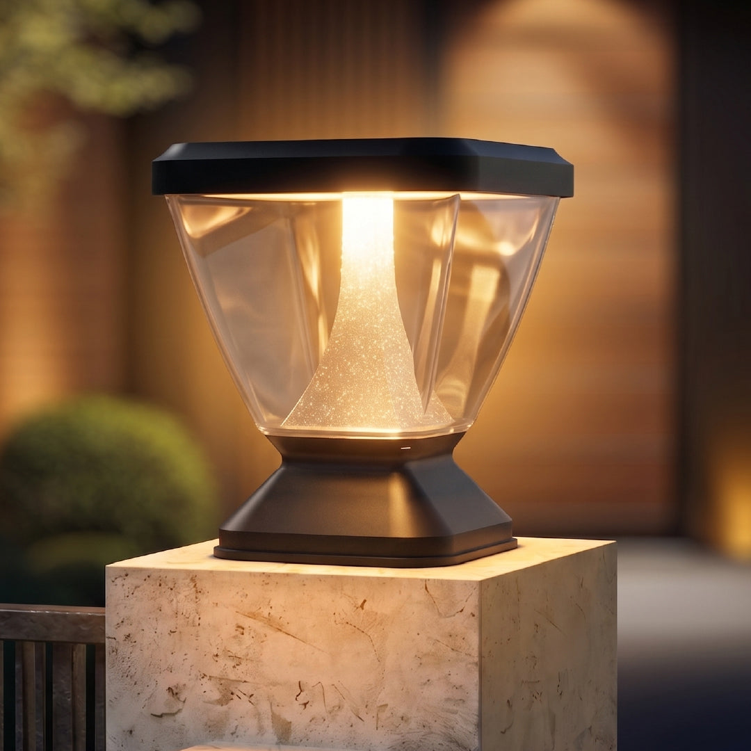 Zenia Sky 12W Outdoor Gate Pillar Light 3-in-1 LED Waterproof Post Top Light for Home Gate Compound Wall and Boundary Lighting