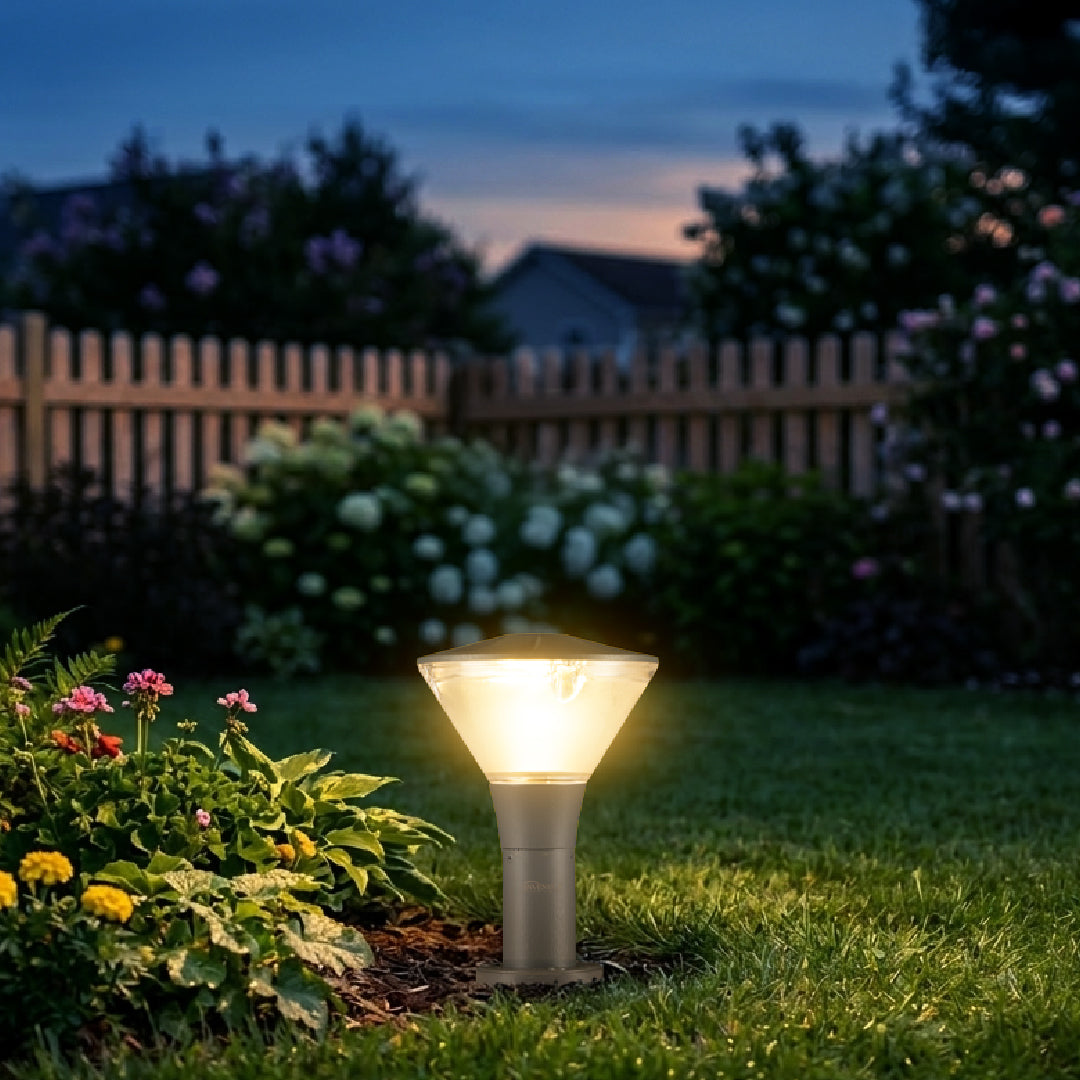 Yash LED garden bollard light 12W for outdoor pathway and driveway lighting