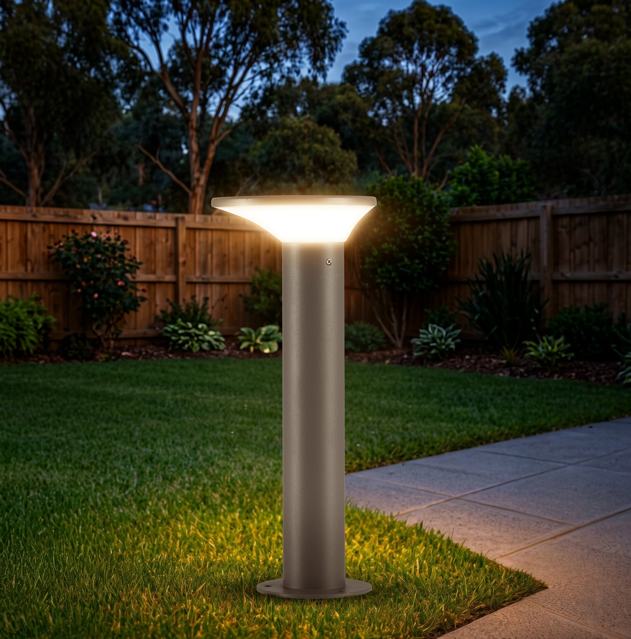 Romy LED Garden Bollard Outdoor Light – Waterproof Aluminium Pathway &amp; Landscape Light