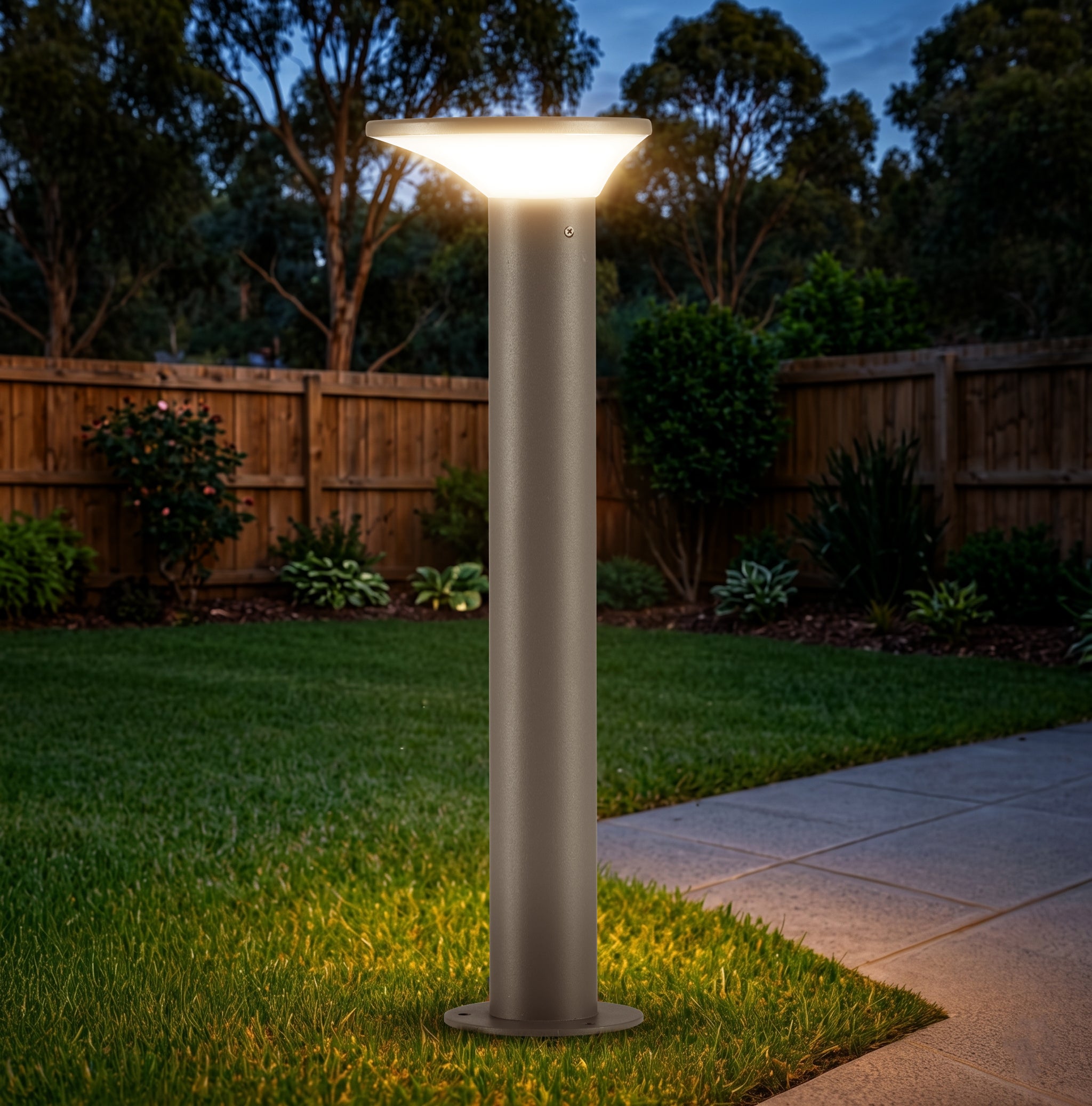 Romy LED Garden Bollard Outdoor Light – Waterproof Aluminium Pathway &amp; Landscape Light