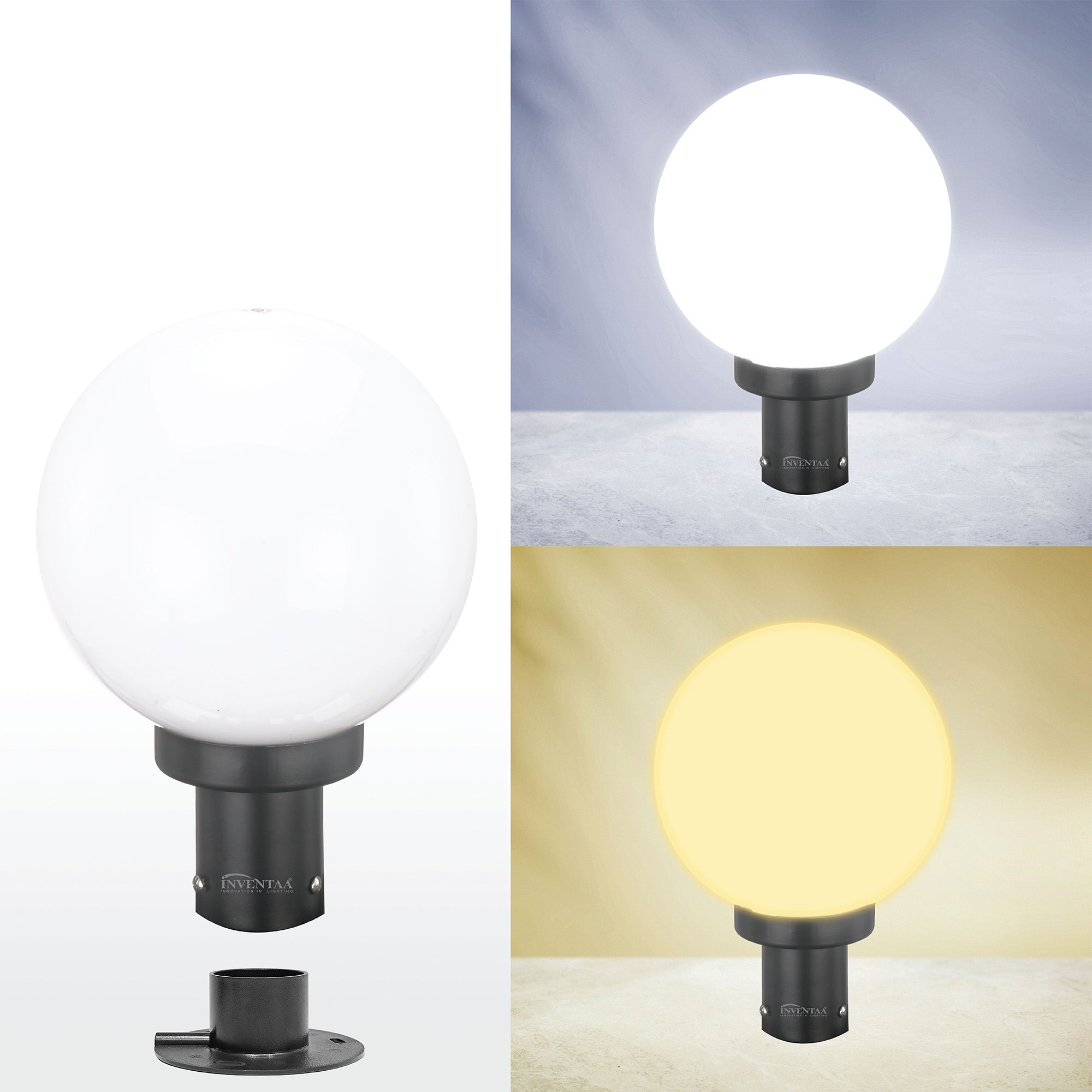 Globe 18W PC LED Gate Light - Door Entry Lights Outdoor Pathway