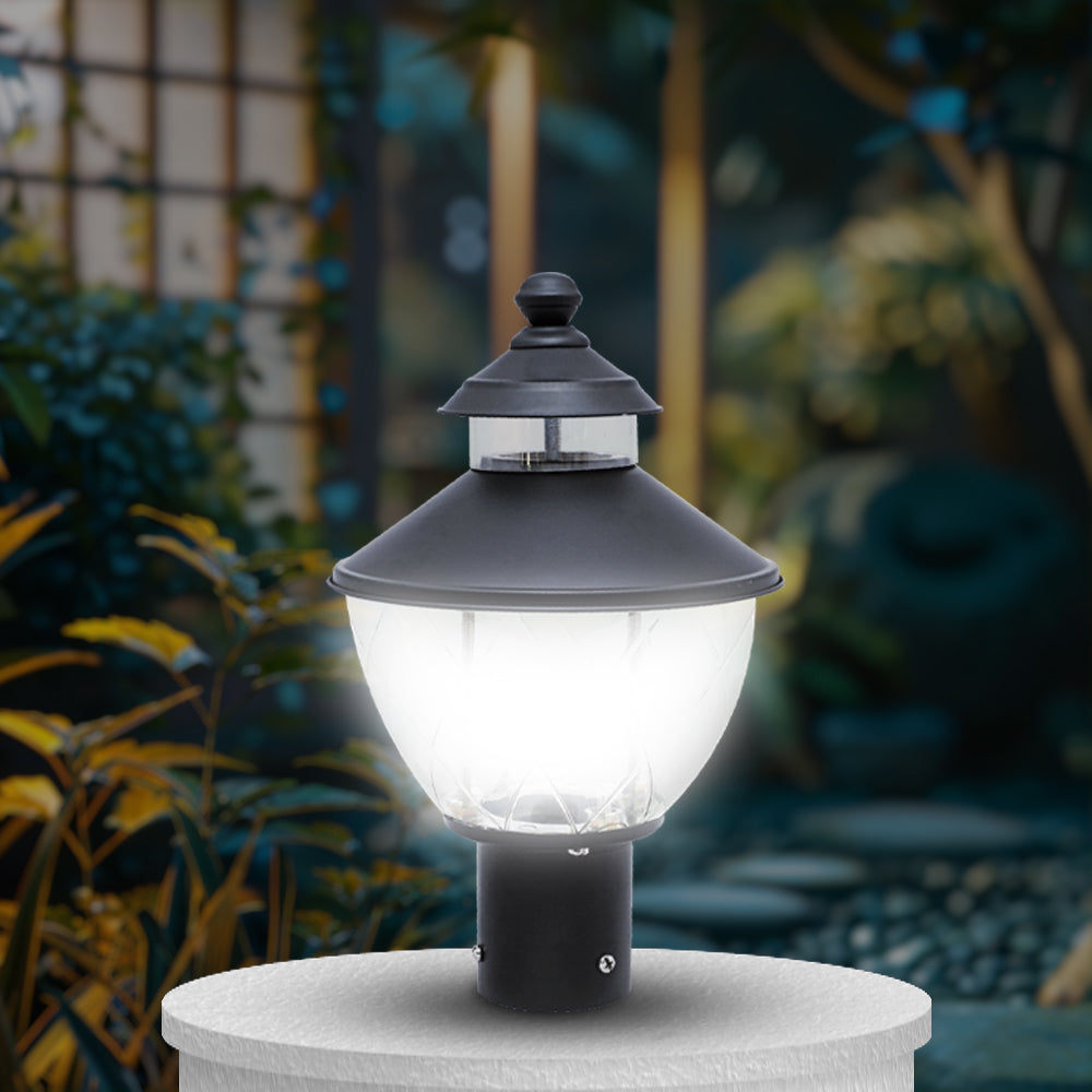 Kitty 10W Fancy Outdoor Gate Light — 3-in-1 LED (Cool-Warm-Neutral) | Waterproof Decorative Gate Pillar Lamp for Home Compound Wall | Inventaa