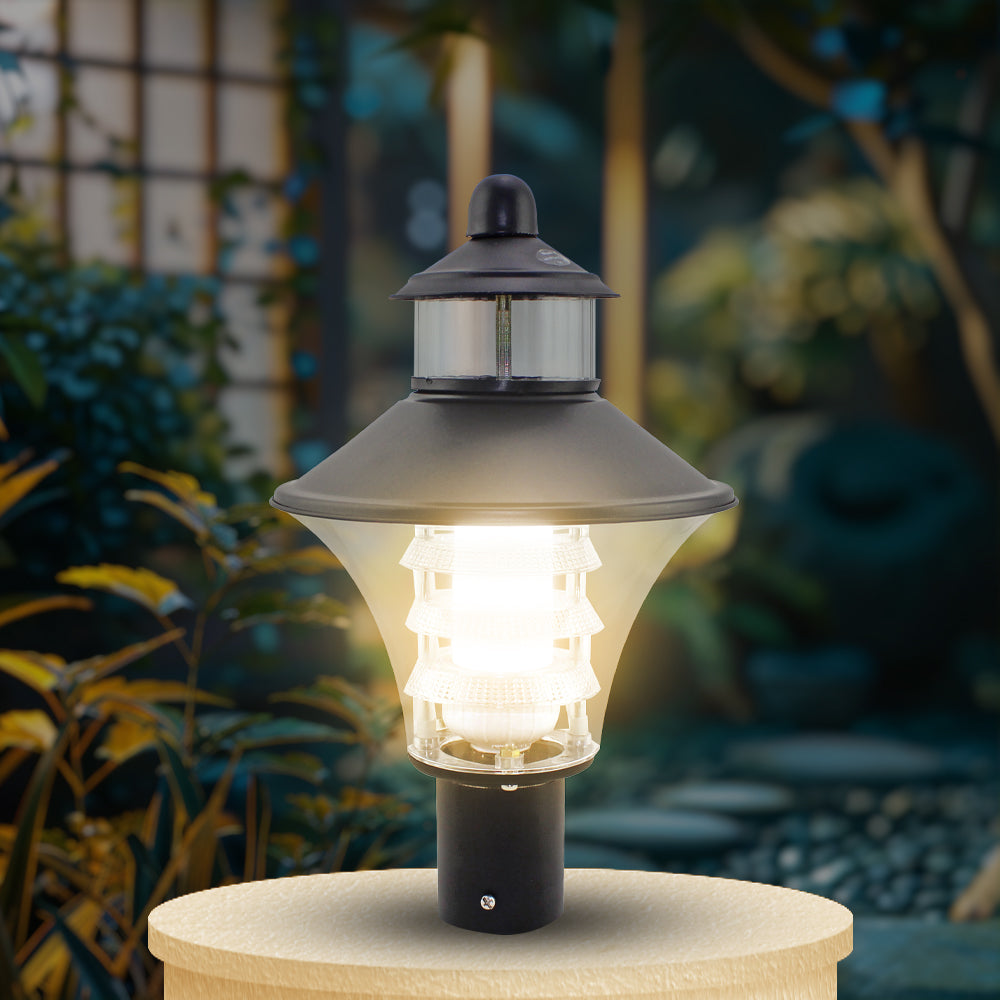 Optic Fabula 10W Outdoor Gate Light - Modern LED Gate Post Lamp -Entry Light