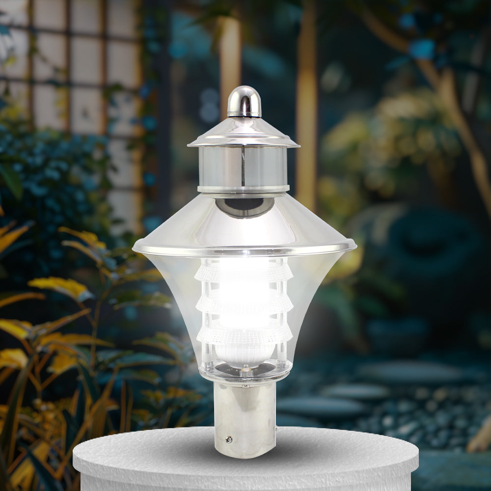 Optic Fabula 10W Outdoor Gate Light - Modern LED Gate Post Lamp -Entry Light