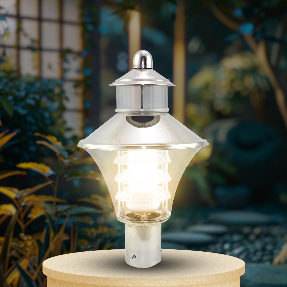 Optic Fabula 10W Outdoor Gate Light - Modern LED Gate Post Lamp -Entry Light