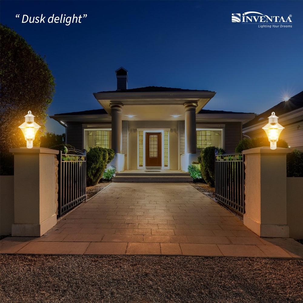 Optic Fabula 10W Outdoor Gate Light - Modern LED Gate Post Lamp -Entry Light