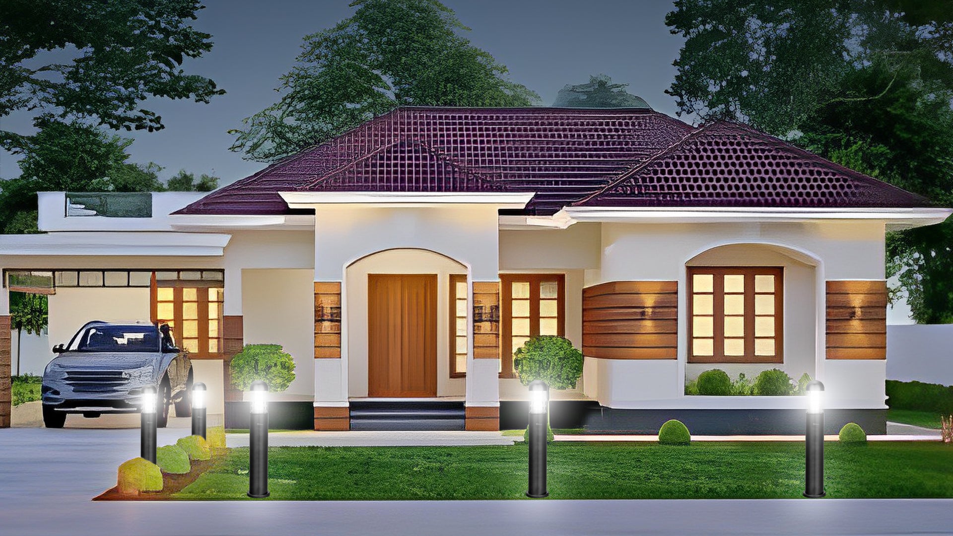 Electra LED Garden Bollard Light – Waterproof Outdoor Pathway & Landscape LED Light