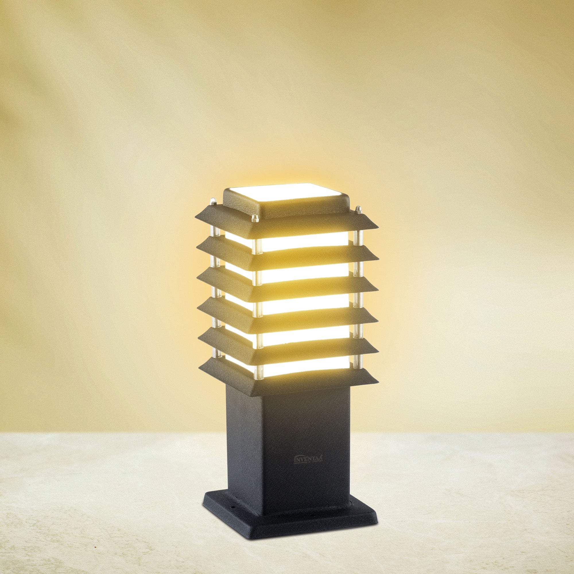 Riya 1 feet led garden bollard light emitting a warm white glow #size_1 feet
