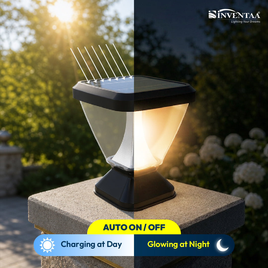 Zenia Solar INVENTAA 12W LED Outdoor Gate Pillar Light for Home Entrance - IP65 Waterproof